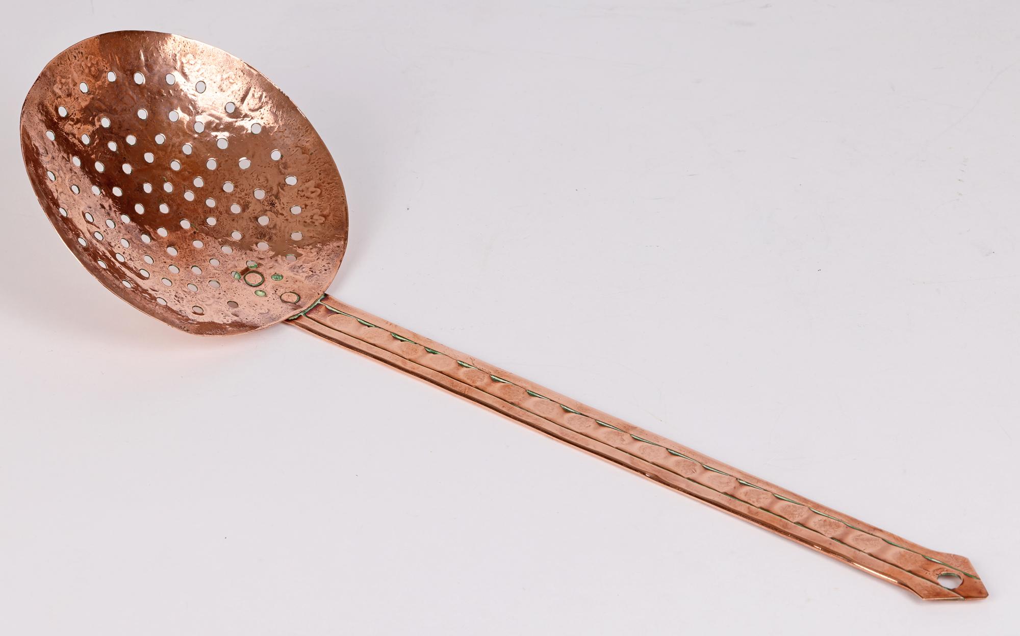 Arts & Crafts Copper Handled Chestnut Roaster c.1890 For Sale 1