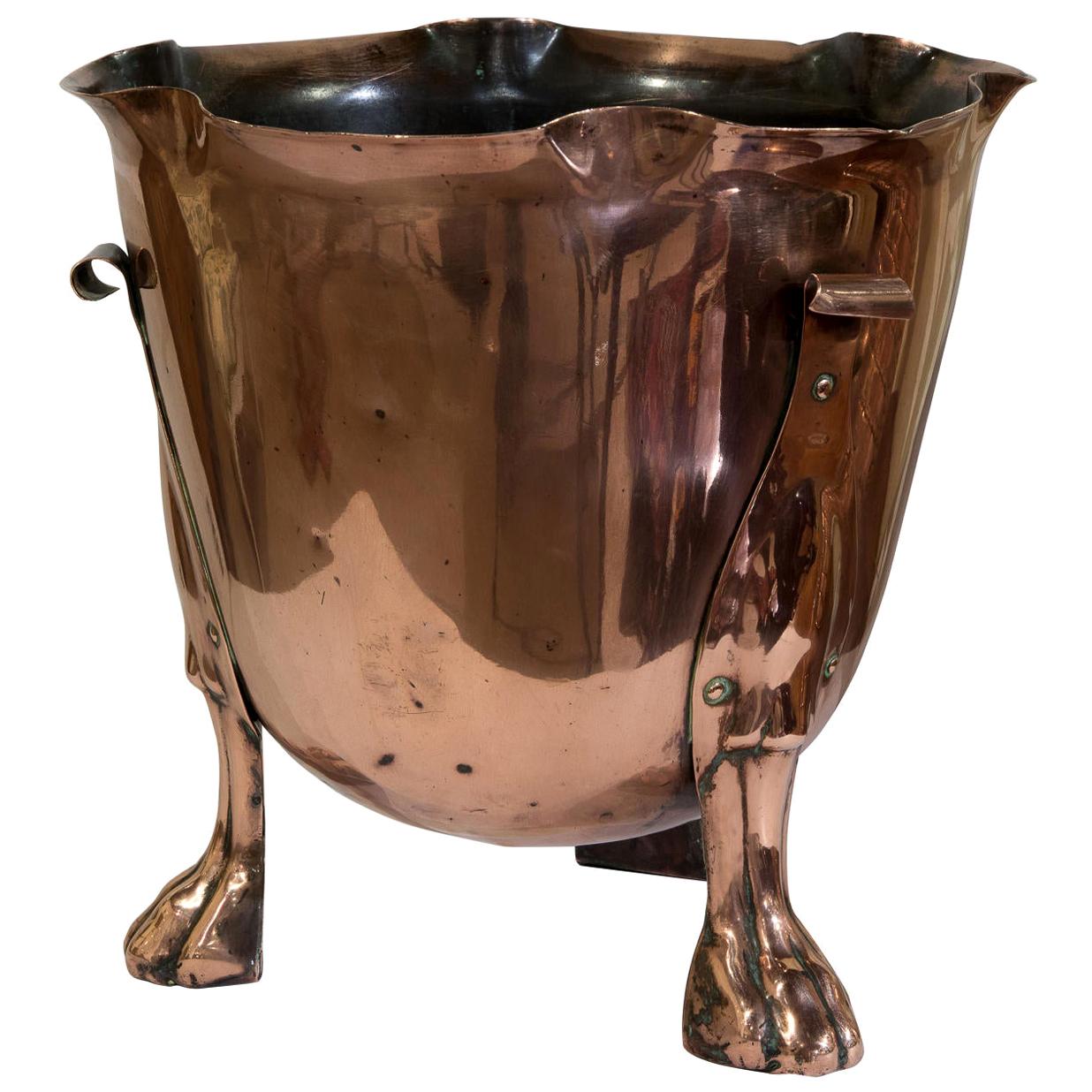 Arts & Crafts Copper Jardinière or Planter For Sale