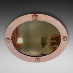 Arts & Crafts Copper Oval Mirror attr to Liberty & Co