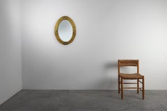Arts & Crafts Copper Oval Mirror, France ca. 1905