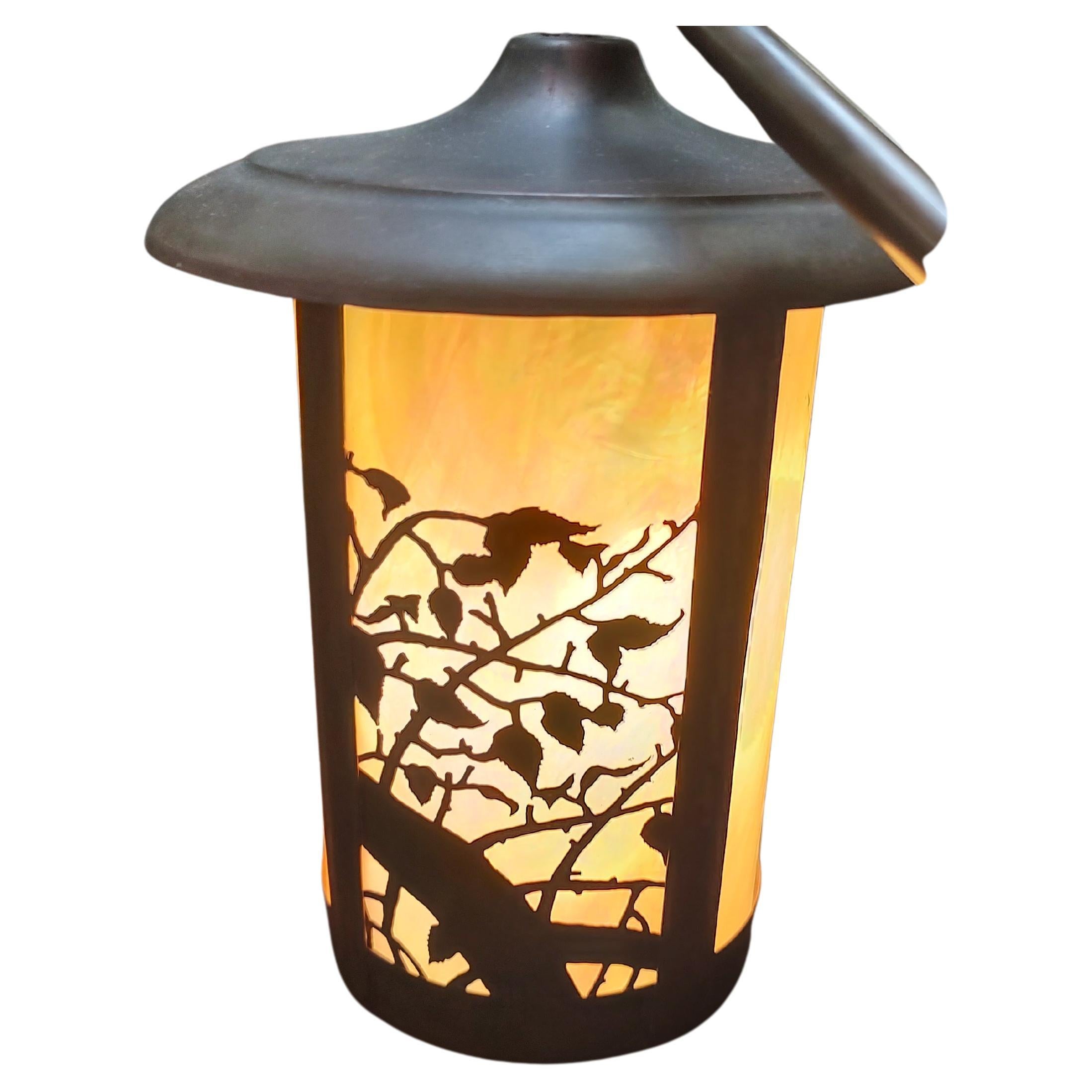 Arts 
Crafts Copper with Slag Glass Shades Pendant Lighting 4 Available