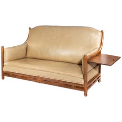 Arts & Crafts Cotswold School Brown Oak Two-Seat Sofa