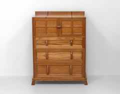 Arts & Crafts Cotswold School Oak Linen Cupboard / Chest Of Drawers