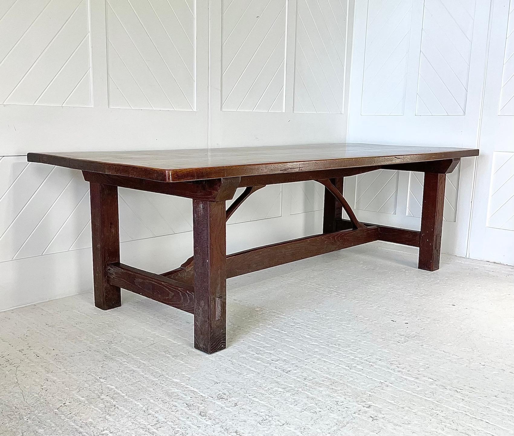 Arts & Crafts Important Cotswold School Oak Refectory Table For Sale 2