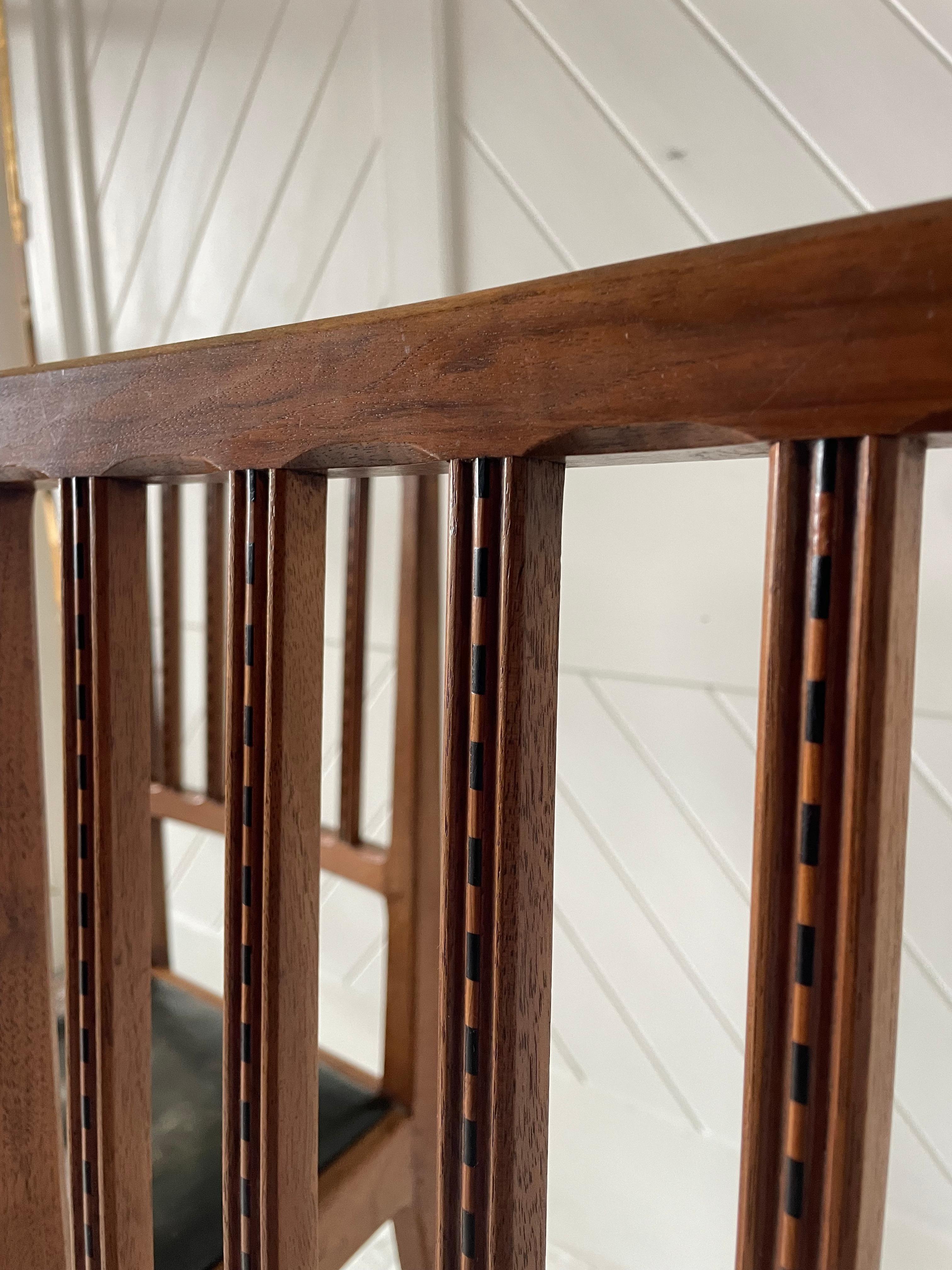 English Arts & Crafts Cotswold School Pair of Walnut Chairs Attributed To Edward Barnsle For Sale