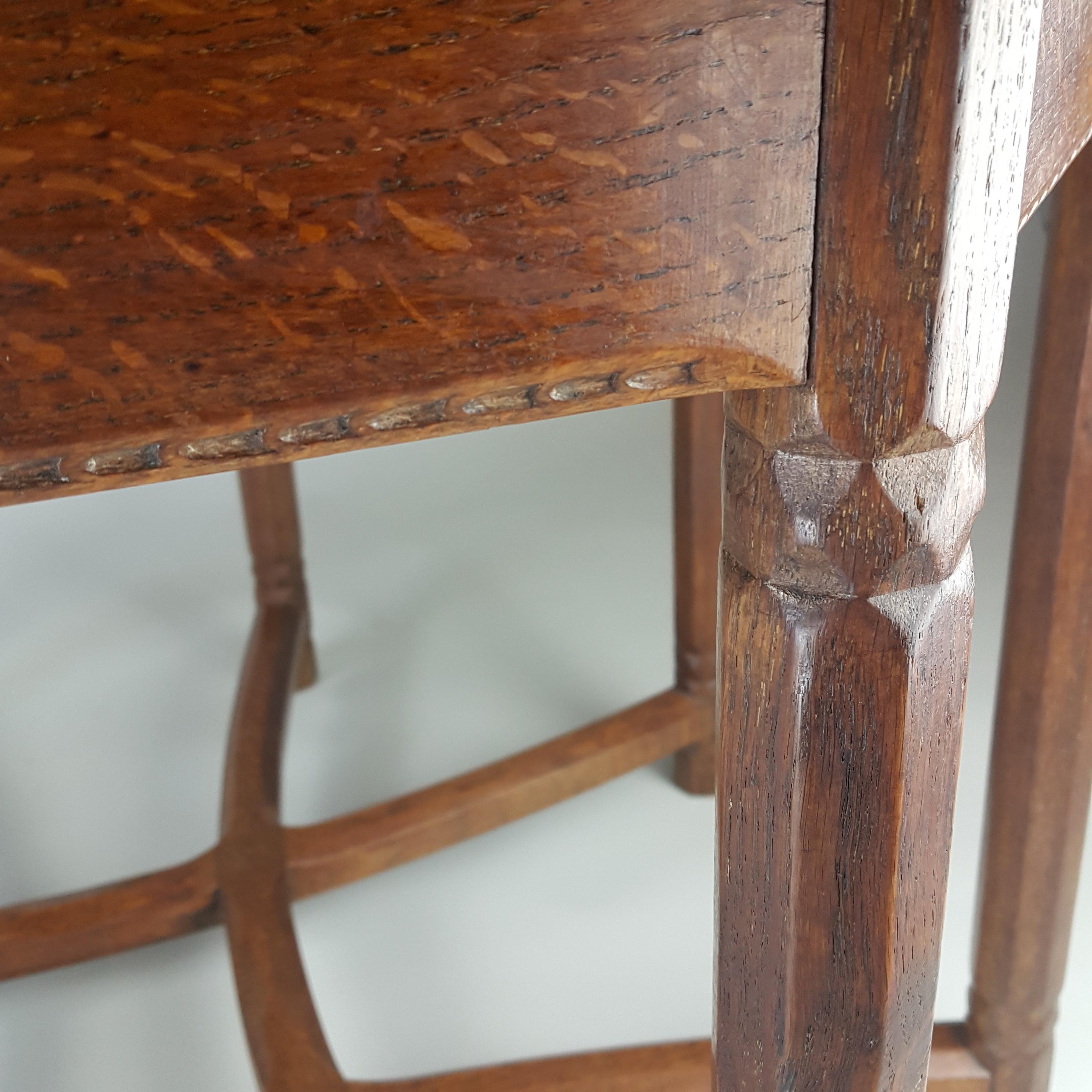 Arts and Crafts Arts & Crafts Cotswolds School oak centre table Gimson Style 1920's For Sale