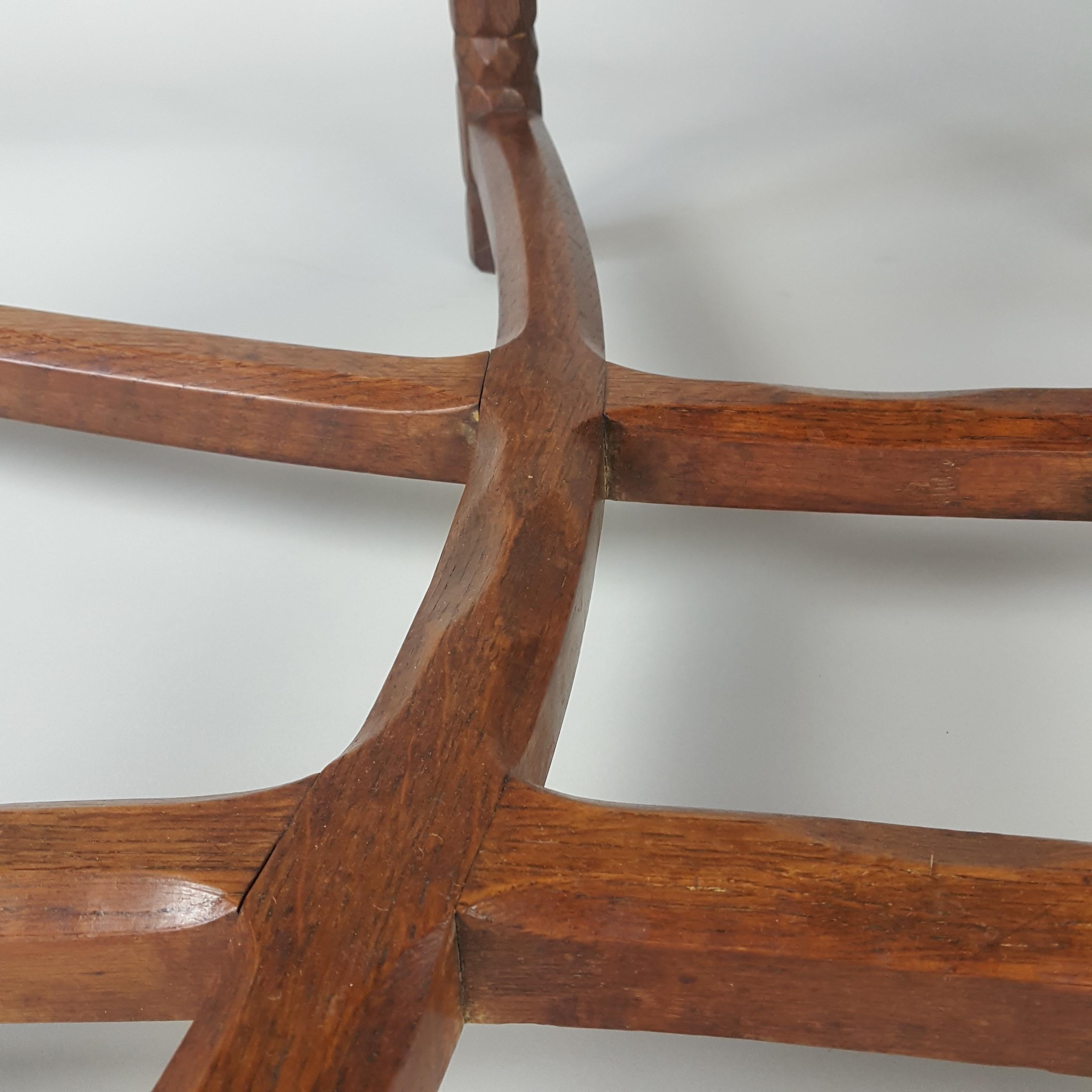 Hand-Crafted Arts & Crafts Cotswolds School oak centre table Gimson Style 1920's For Sale