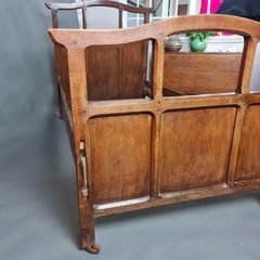 Arts & Crafts Cotswolds School oak single bed  Gimson Waals  Barnsley