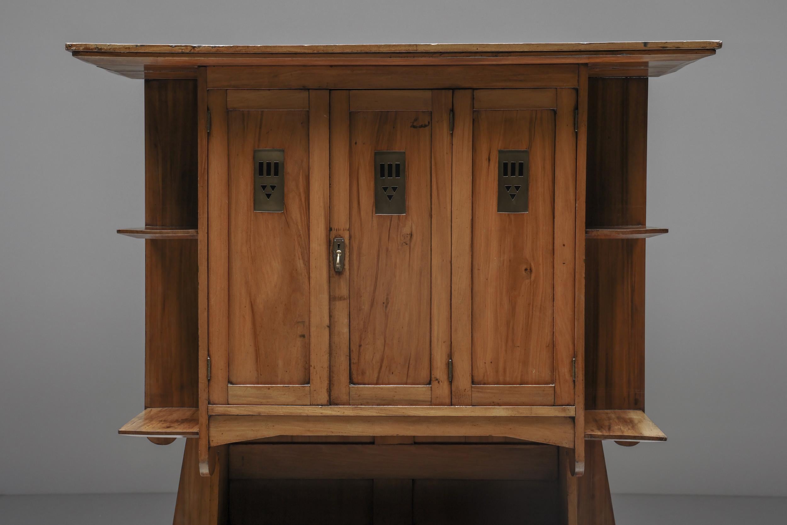 Arts and Crafts Arts & Crafts Cupboard in Wood by Charles Rennie Mackintosh, 20th Century For Sale