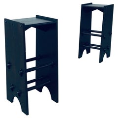 Arts & Crafts Design Handmade Bar Stool Set, 1920's France