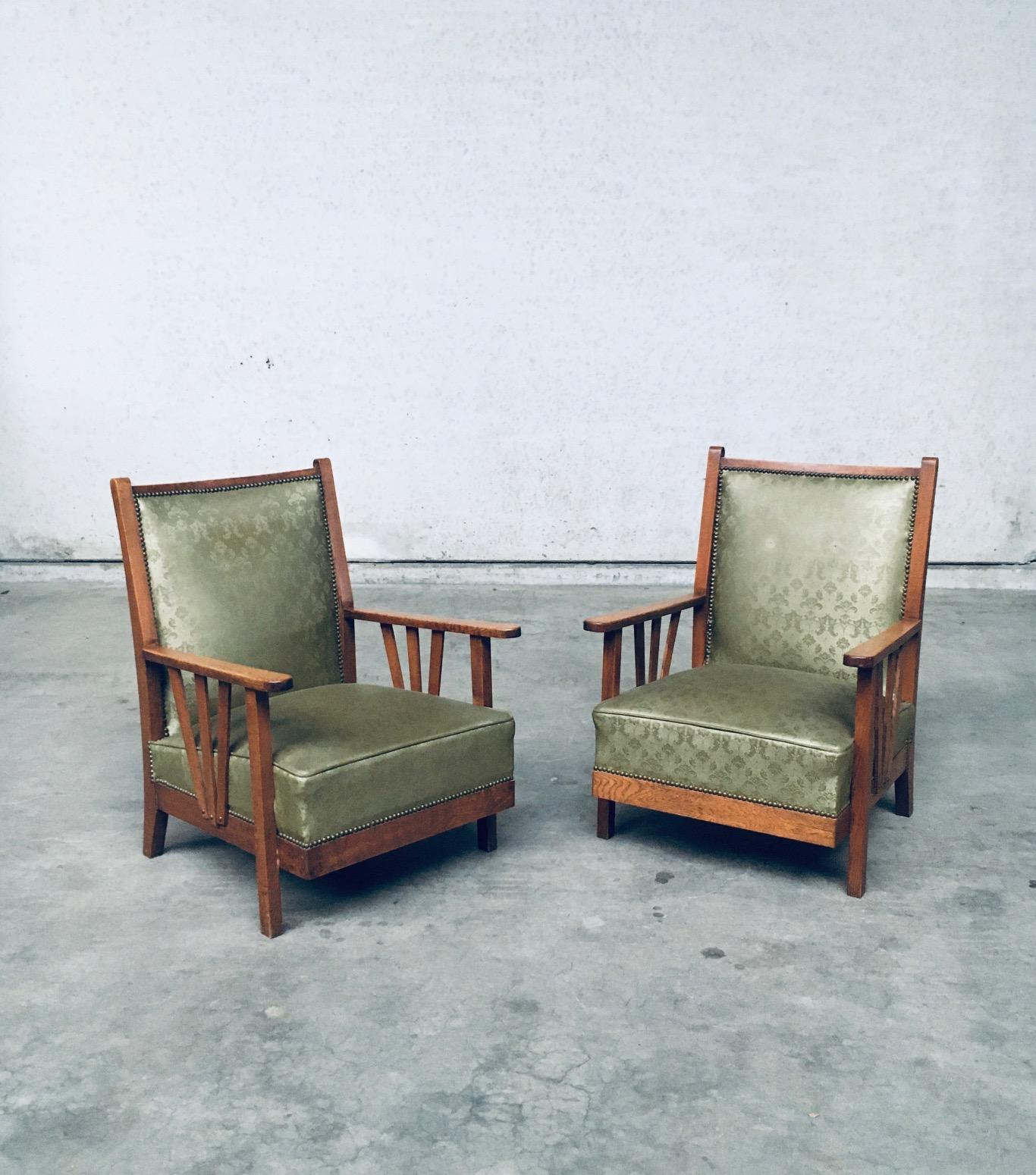 Arts and Crafts Arts & Crafts Design Period Lounge Chair set, 1930's Belgium For Sale