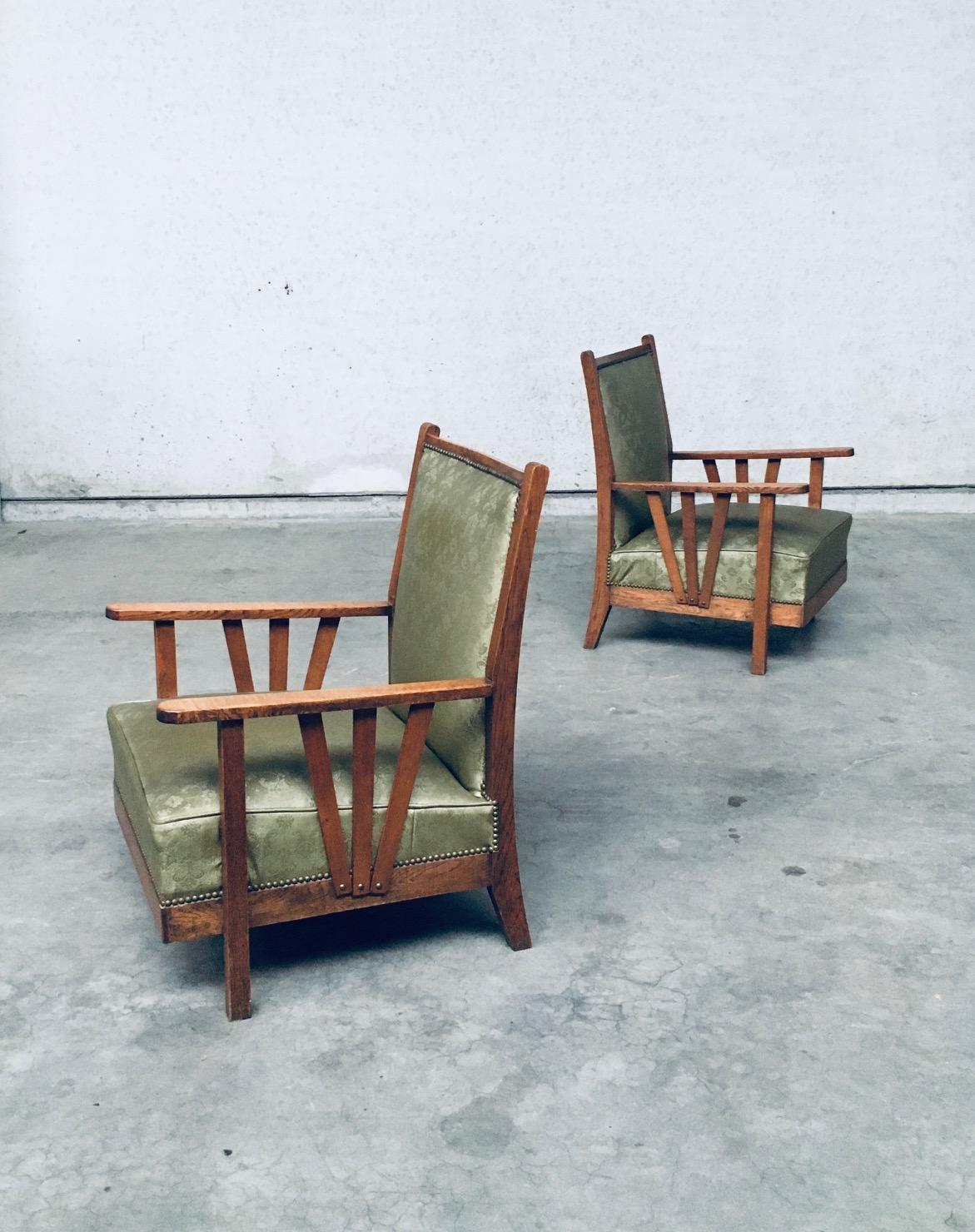 Arts & Crafts Design Period Lounge Chair set, 1930's Belgium In Good Condition For Sale In Oud-Turnhout, VAN