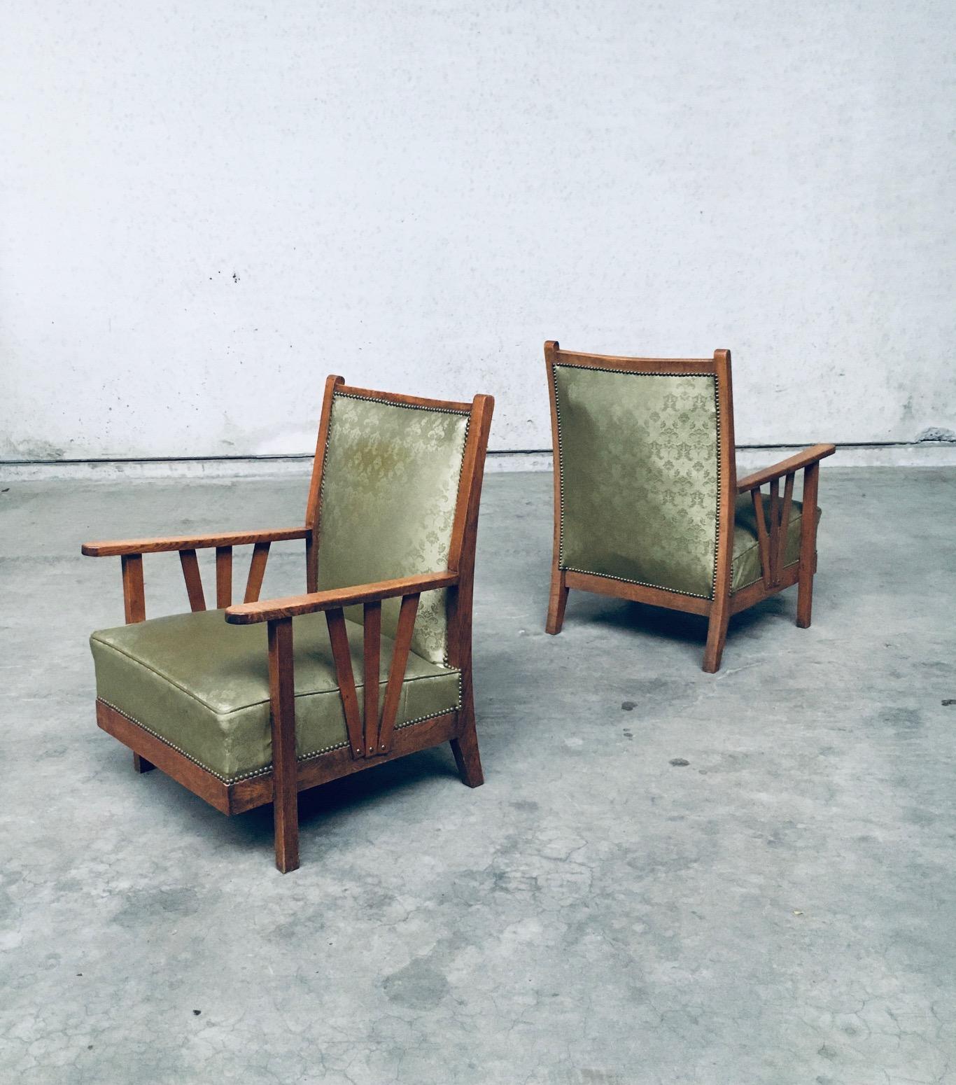Mid-20th Century Arts & Crafts Design Period Lounge Chair set, 1930's Belgium For Sale