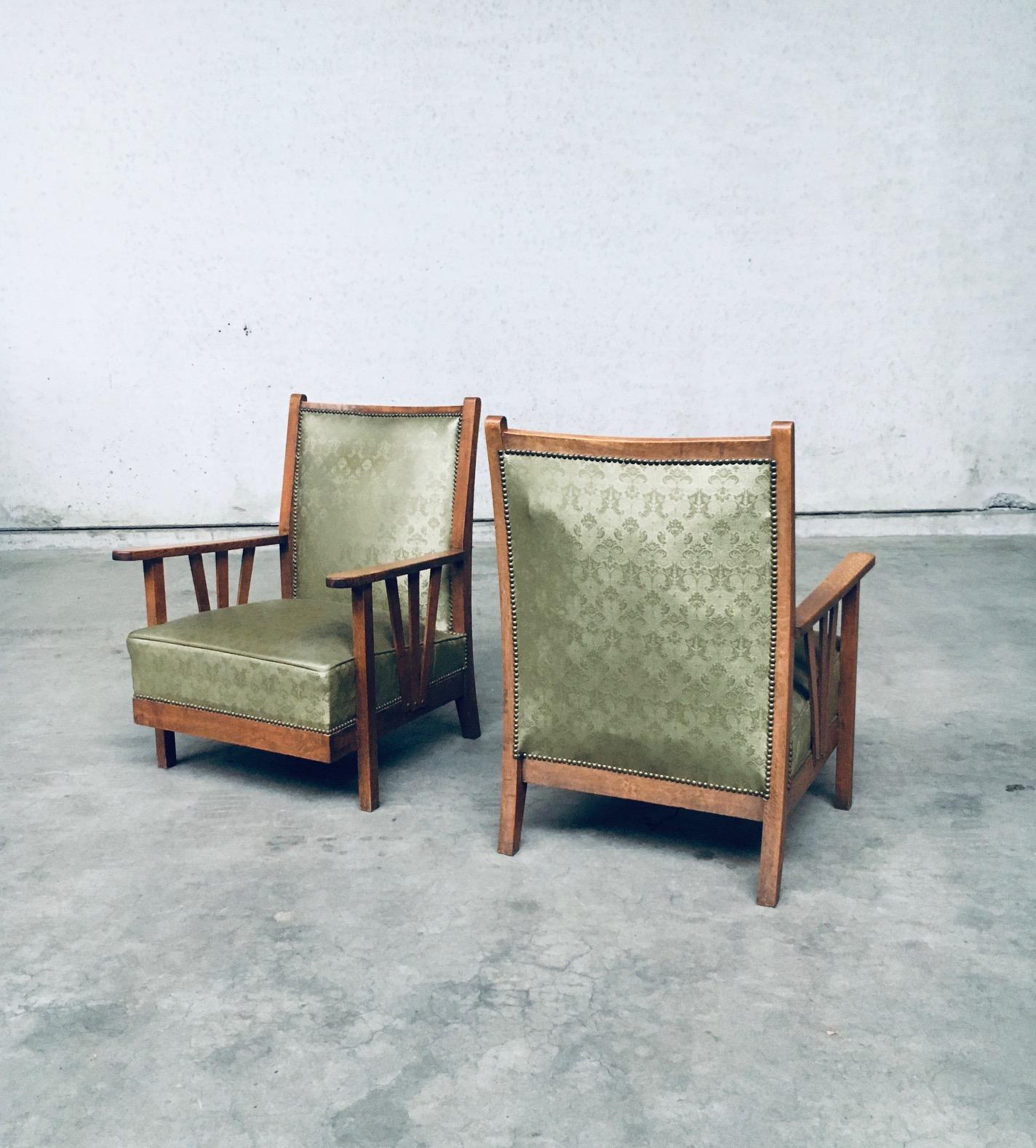 Nylon Arts & Crafts Design Period Lounge Chair set, 1930's Belgium For Sale