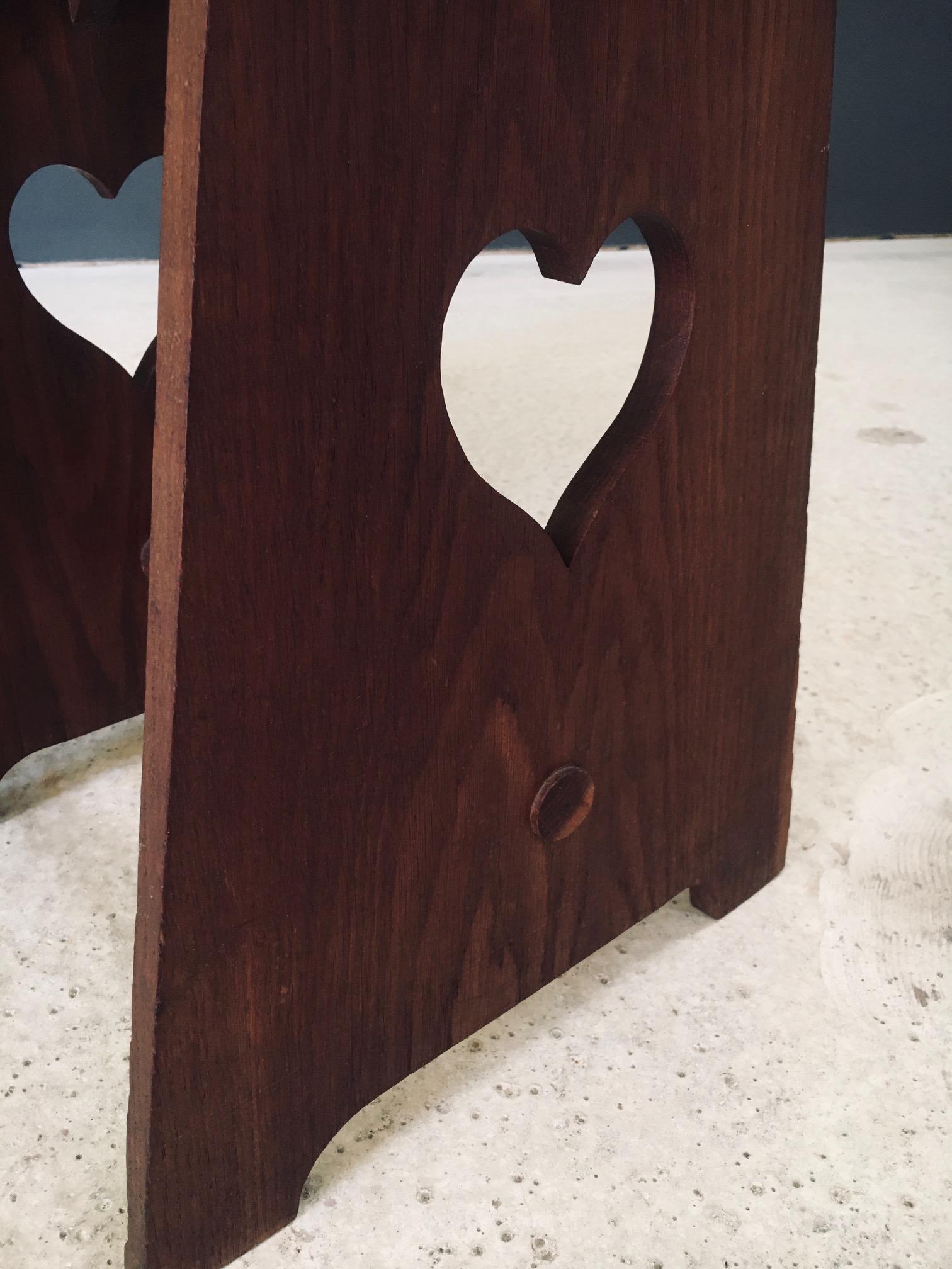Juego de taburetes HEART de estilo Arts & Crafts Design, Bélgica Años 20 en venta 7