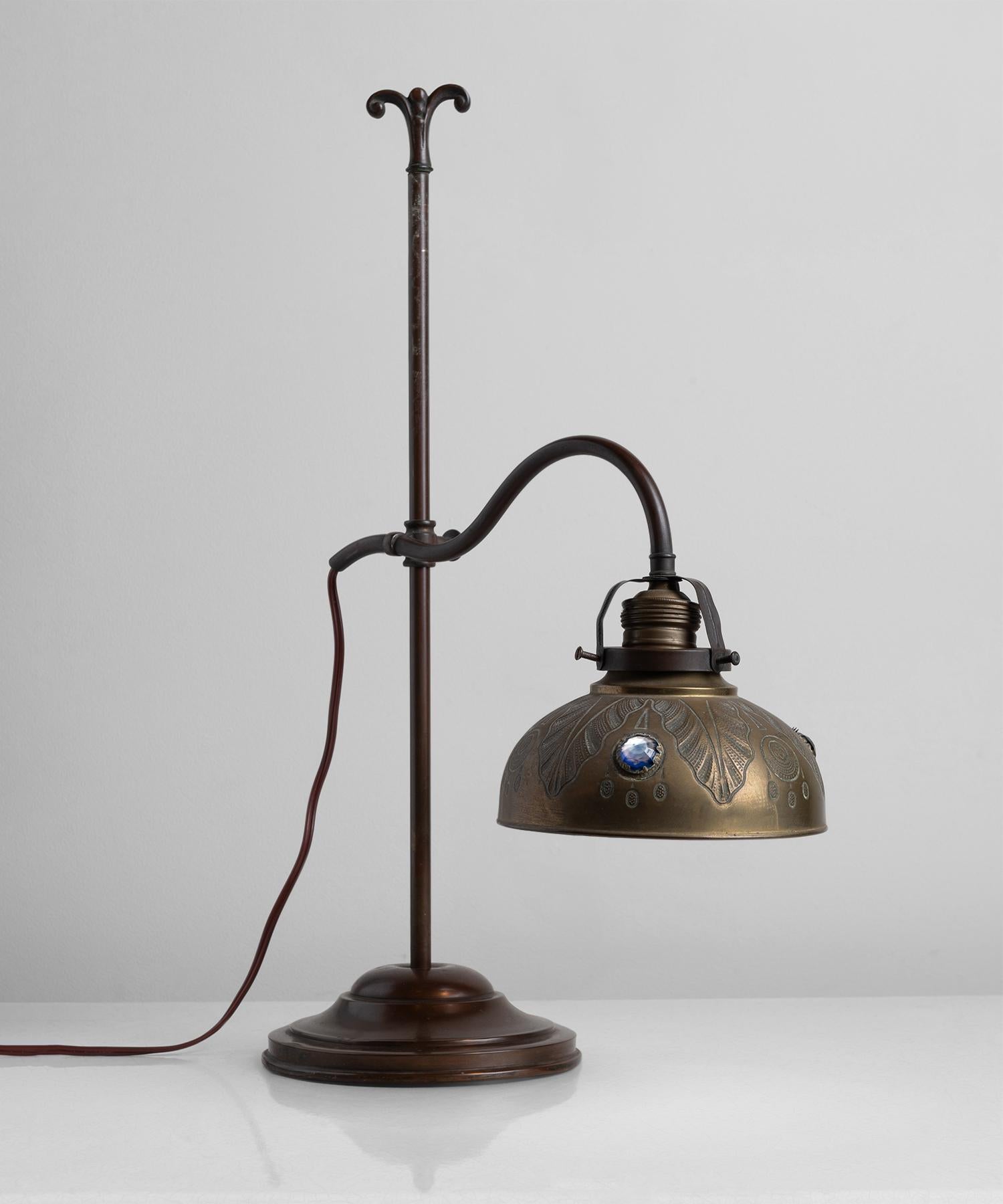 Arts & Crafts Desk Lamp, Germany, circa, 1920 In Good Condition In Culver City, CA