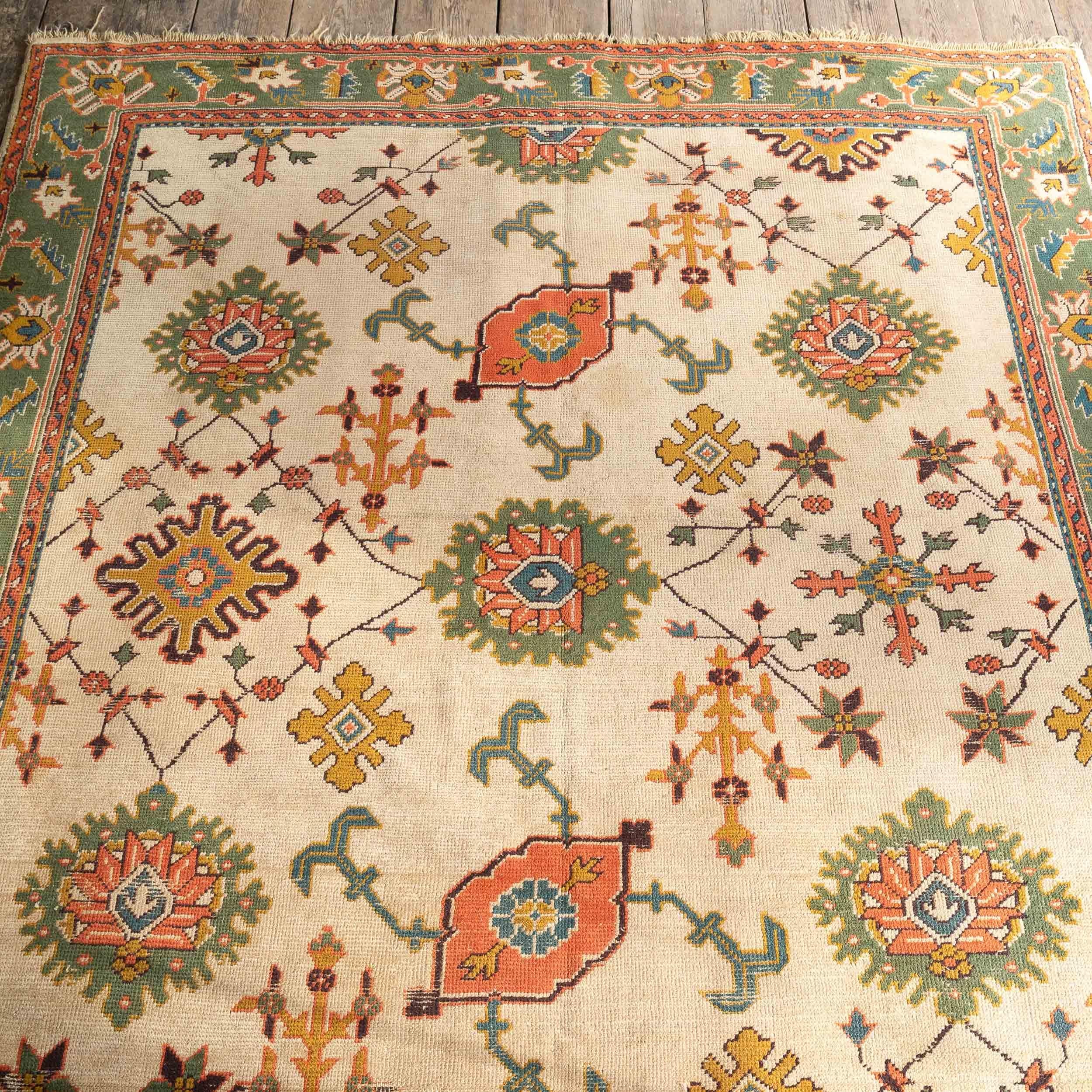 Arts and Crafts Donegal Oushak Design-Teppich im Oushak-Design im Angebot 4