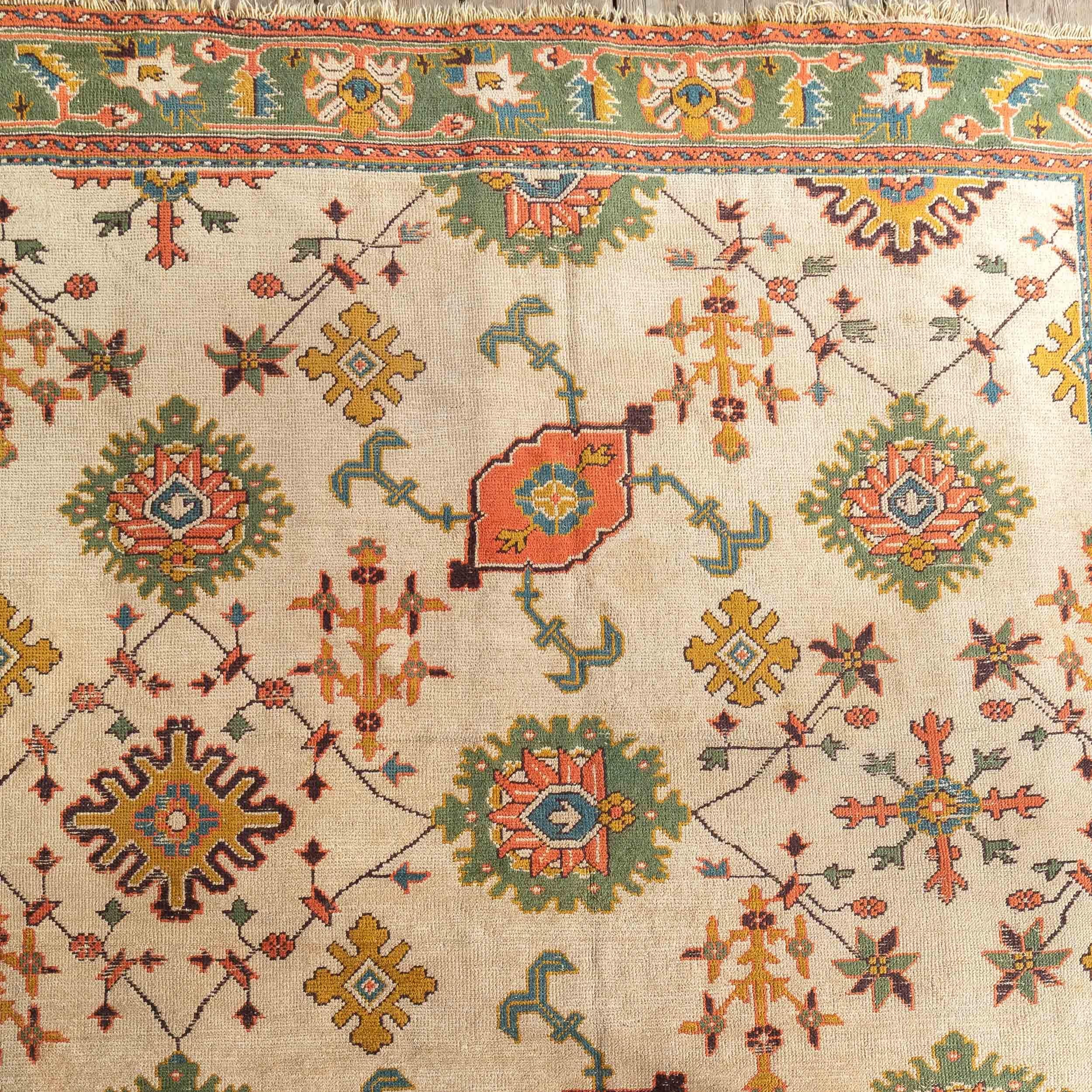 Arts and Crafts Donegal Oushak Design-Teppich im Oushak-Design im Angebot 12