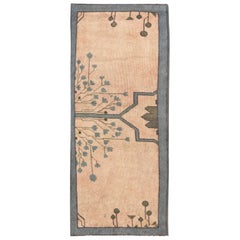 Arts & Crafts Dusty Pink, Blue and Taupe Fragment Rug by Gavin Morton