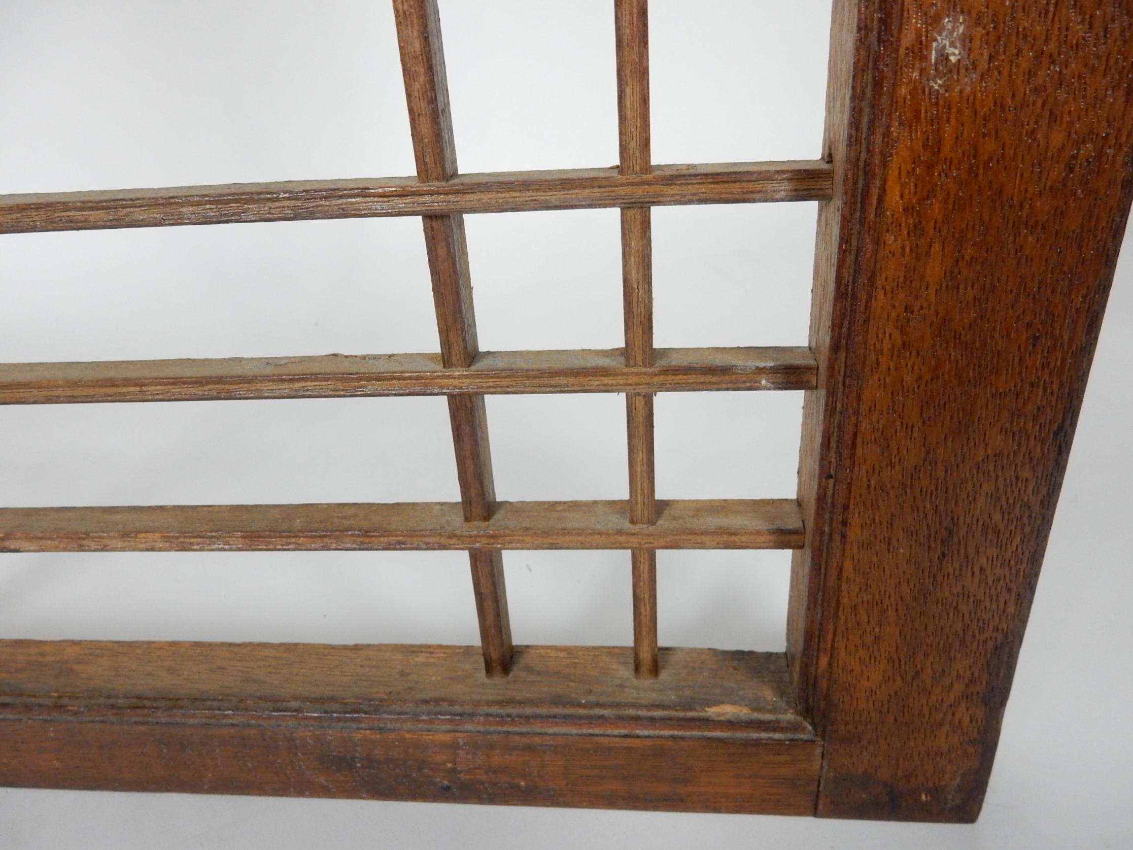 Arts & Crafts Era Geometric Wood Inlay Window Panel Screen Frank Lloyd Wright For Sale 2