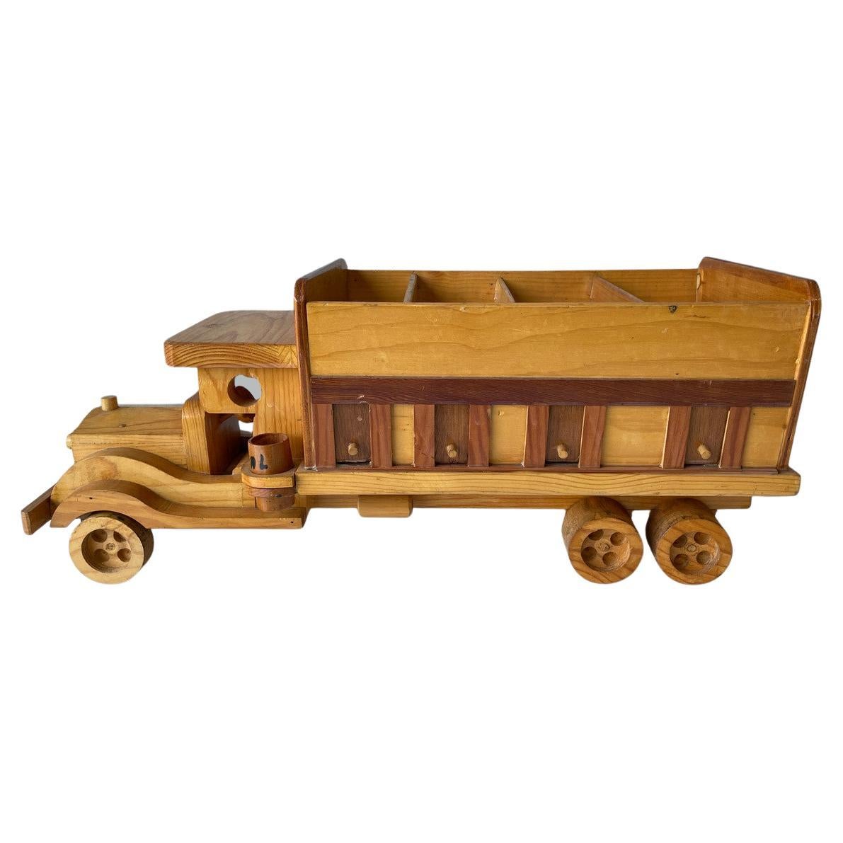 Arts & Crafts Era Hand Made Wood Truck For Sale