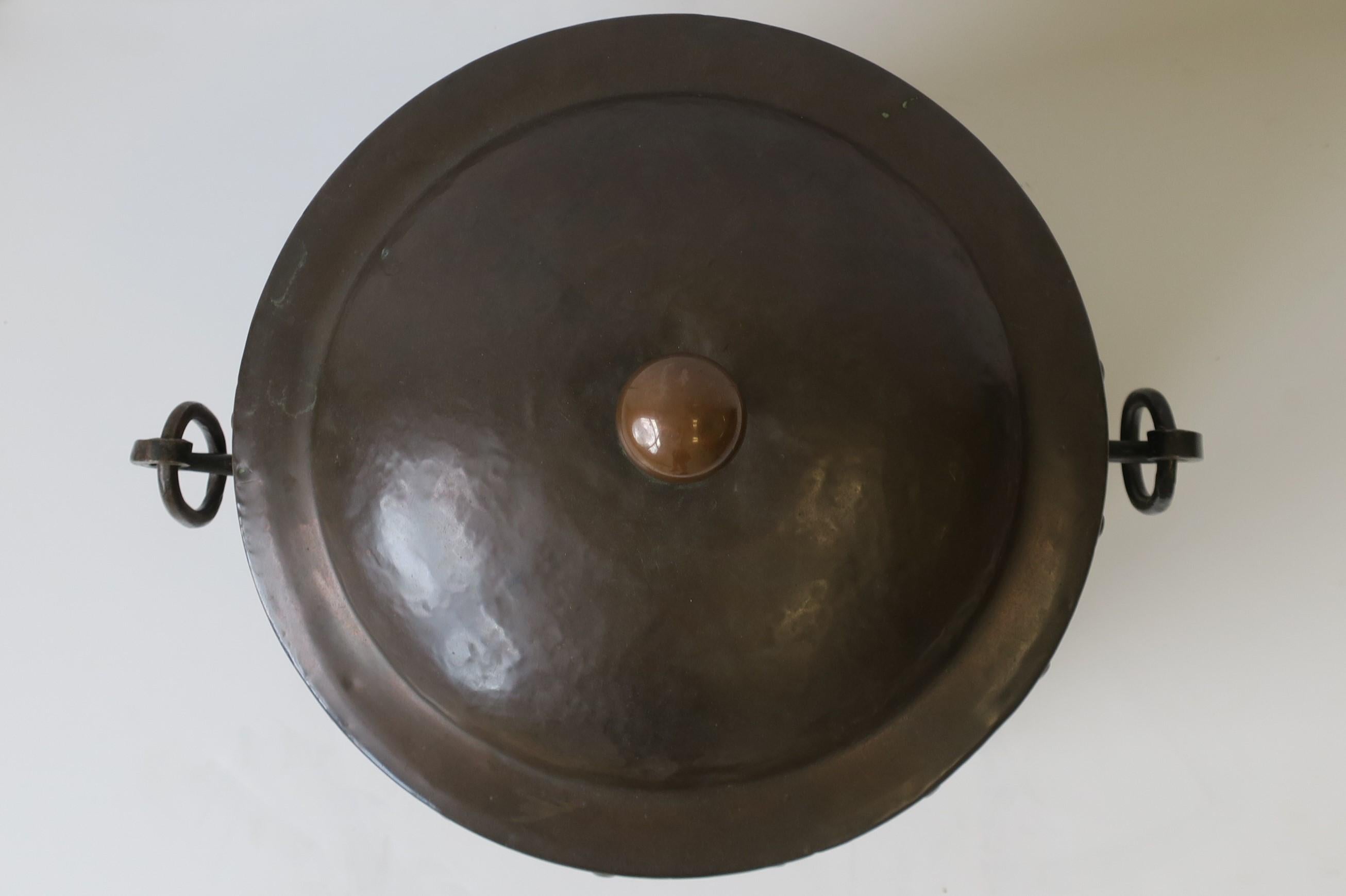 Cheminée anglaise Arts & Crafts en cuivre et bronze, 19e siècle en vente 8