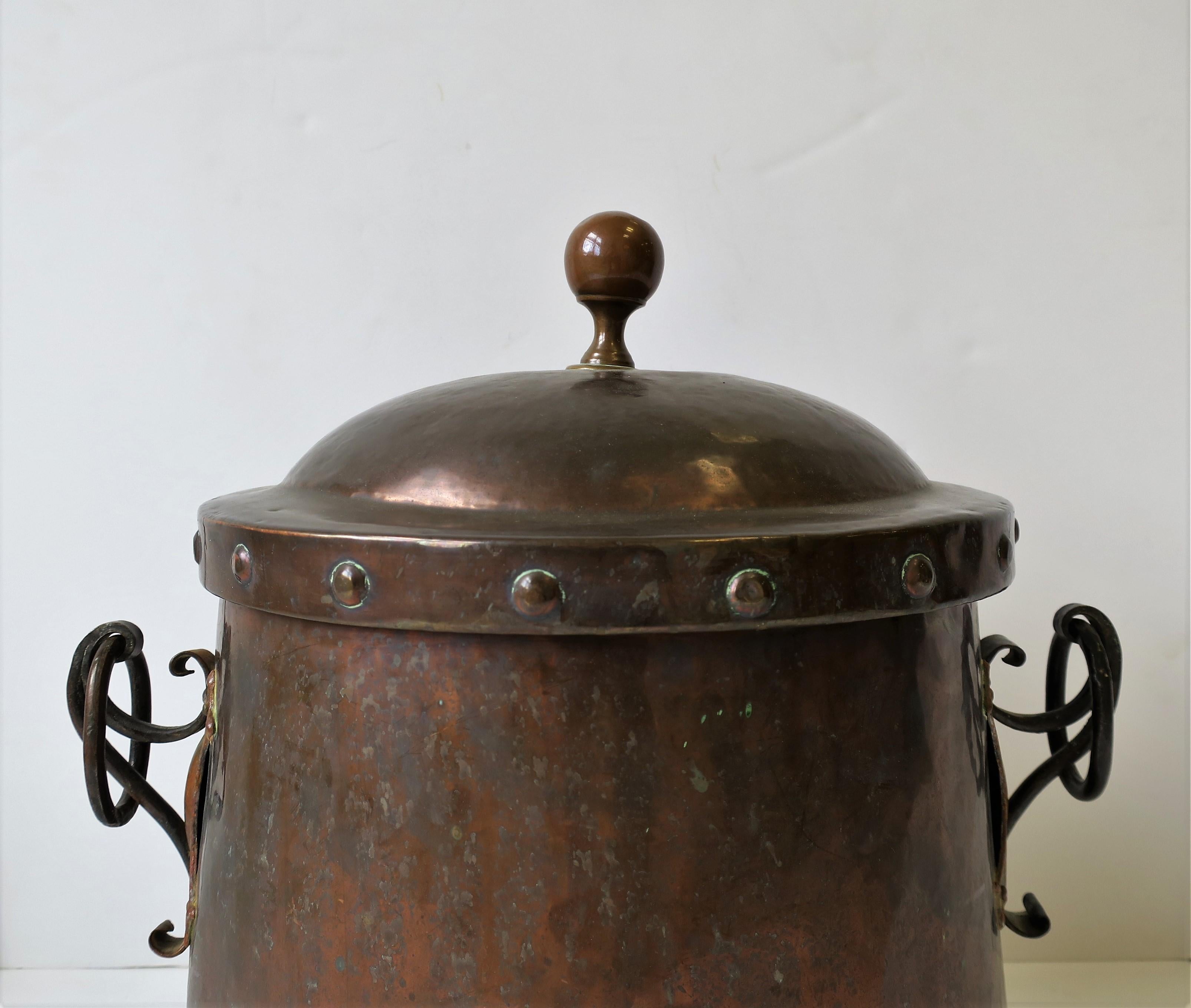 Arts and Crafts English Arts & Crafts Copper & Bronze Fireplace Chimney Pot, 19th Century For Sale