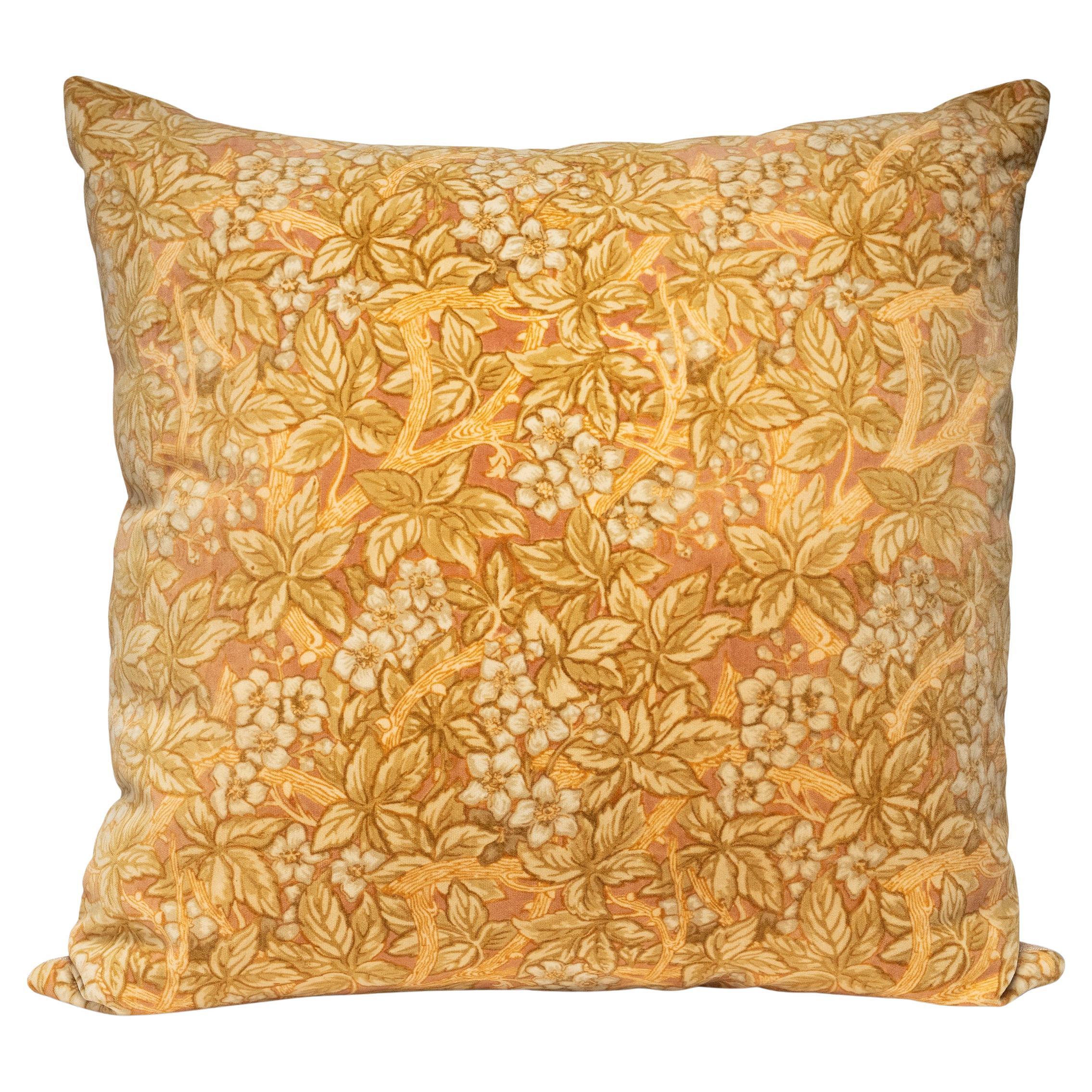 Arts & Crafts Floral Velvet Pillow