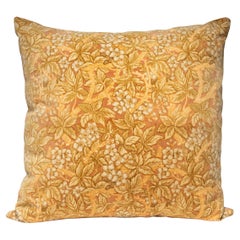 Arts & Crafts Floral Velvet Pillow