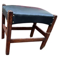 Arts & Crafts Footstool by J.M. Young - W7172 stickley era.