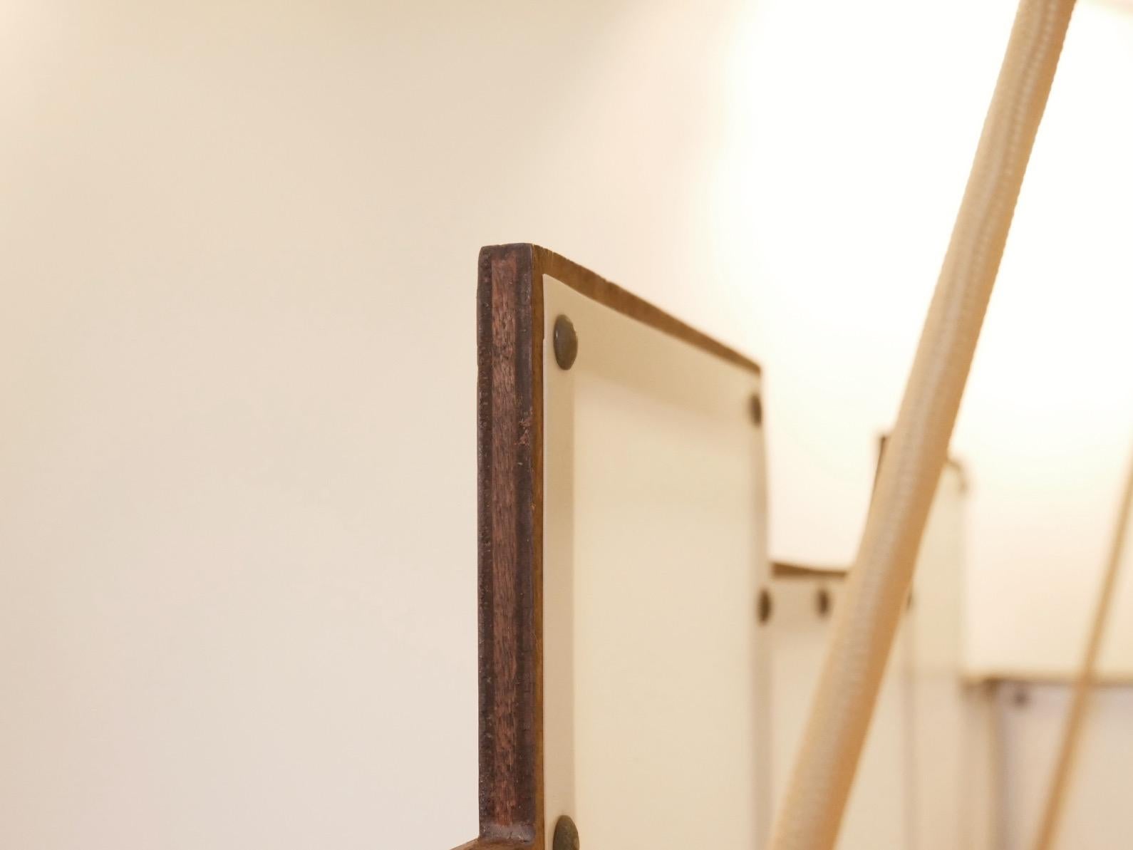 Arts & Crafts Geometrical Wood Pendant Lamp im Angebot 1
