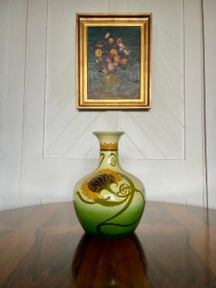 Arts & Crafts glasierte Pottery Vase von Ault