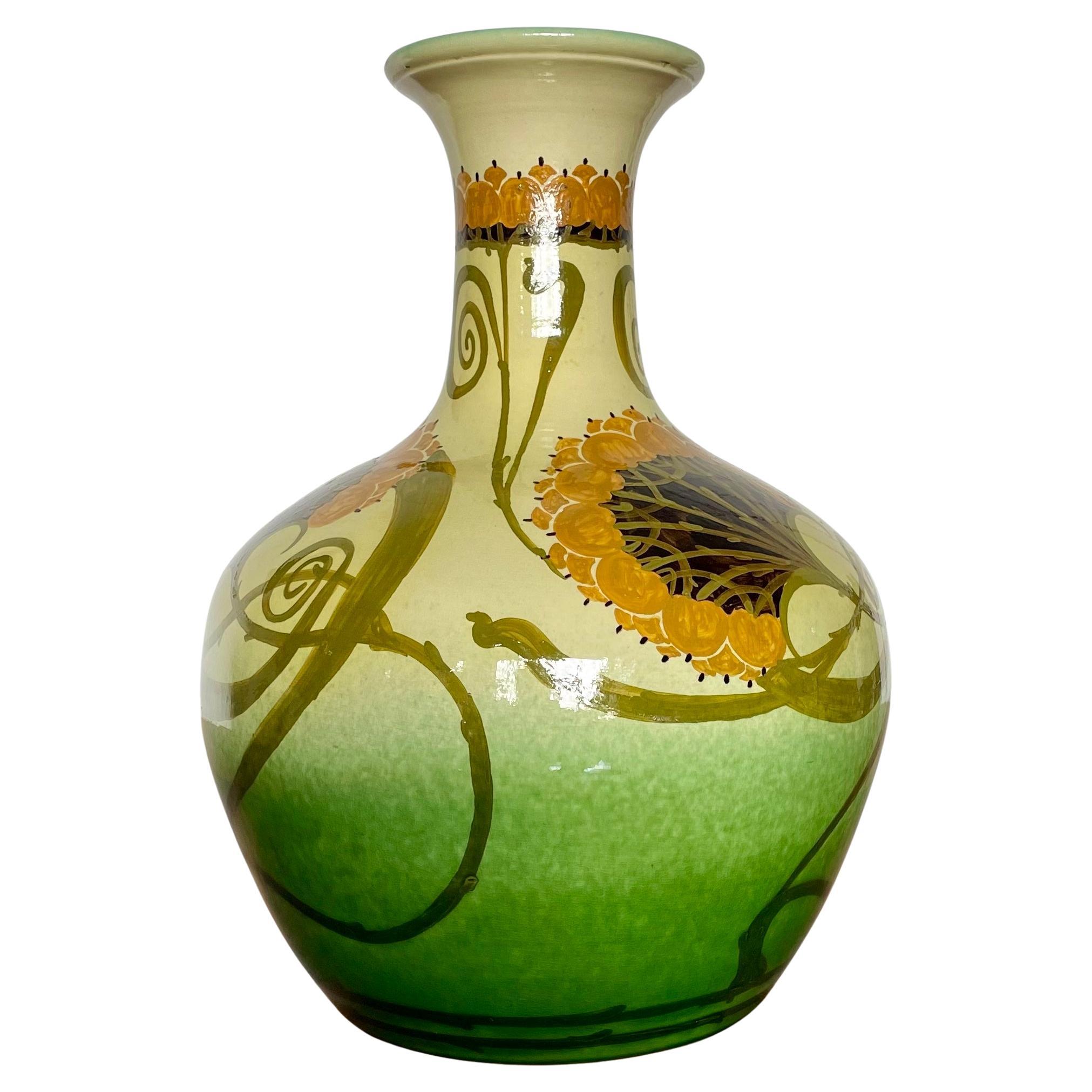 Arts 
Crafts Glazed Pottery Vase By Ault