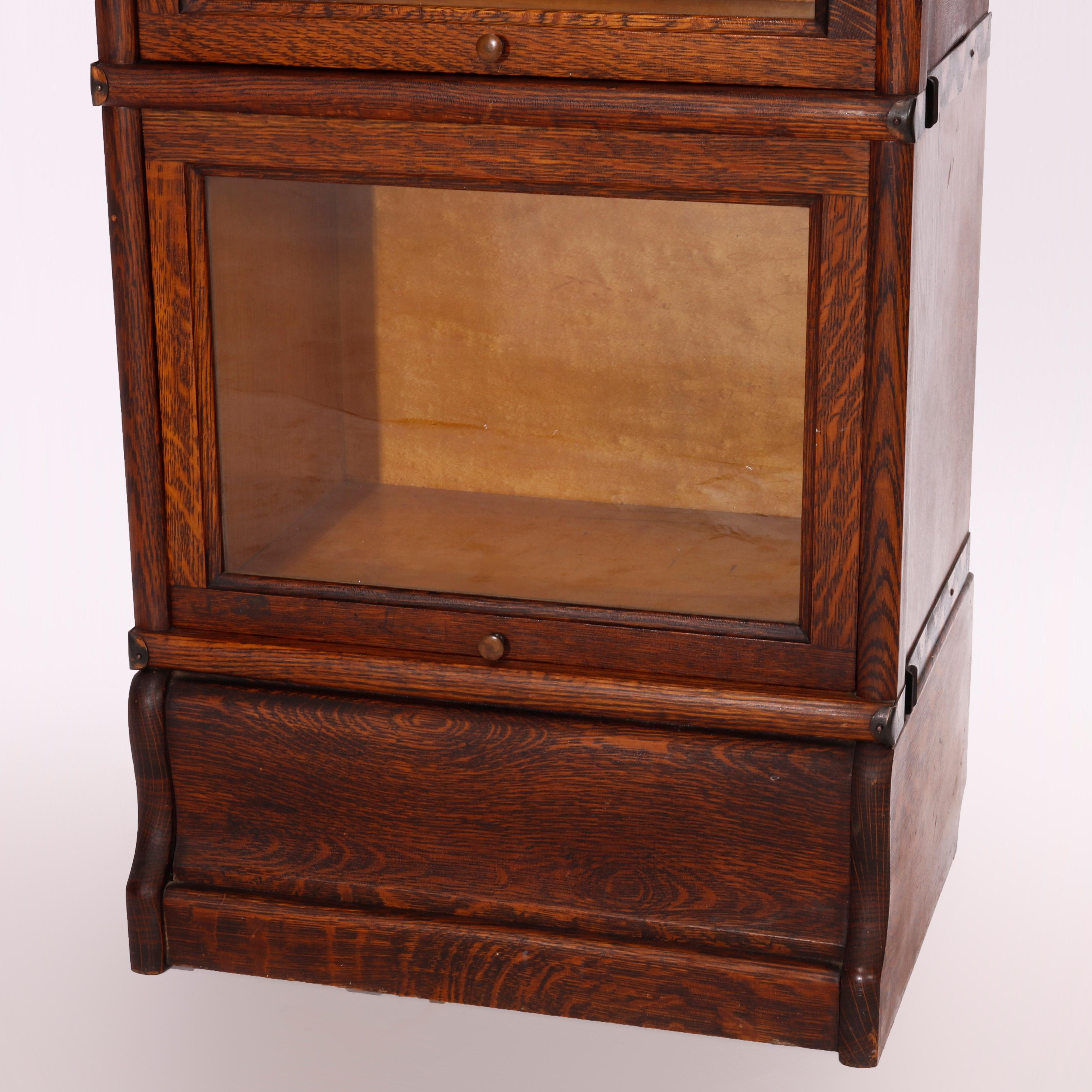Arts & Crafts Globe Wernicke 'Attr' Diminutive Oak Barrister Bookcase, c1910 3