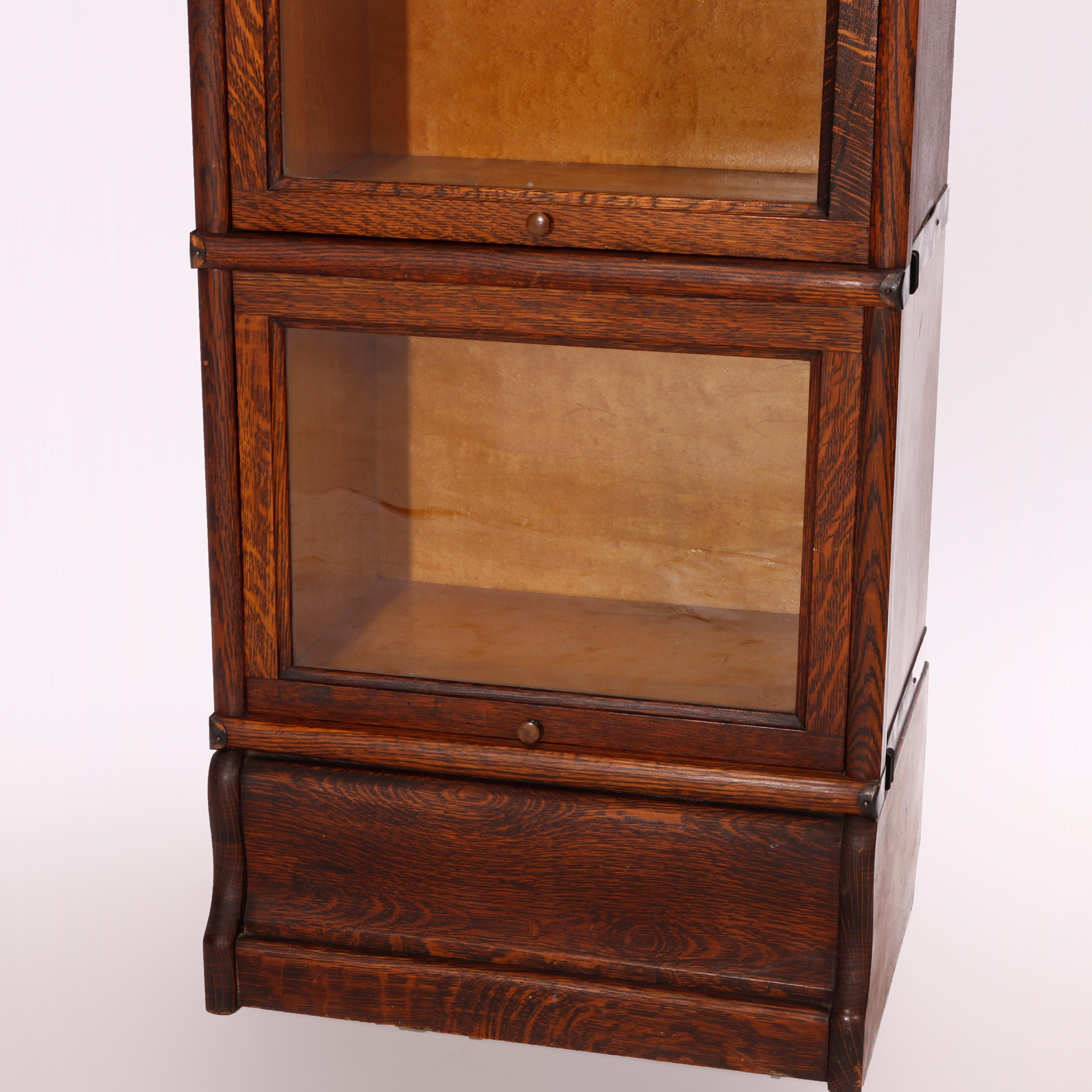 Arts & Crafts Globe Wernicke 'Attr' Diminutive Oak Barrister Bookcase, c1910 4