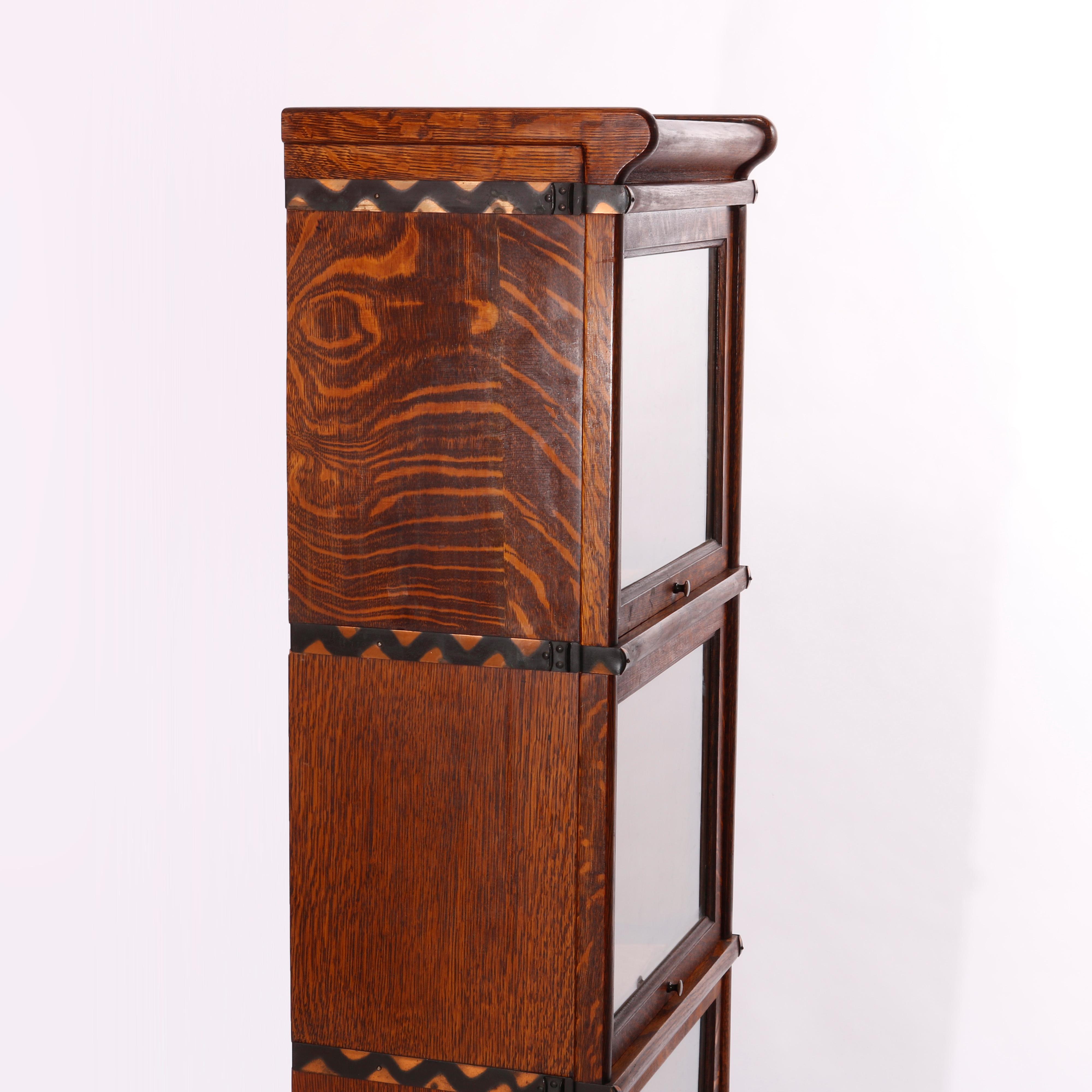 Arts & Crafts Globe Wernicke 'Attr' Diminutive Oak Barrister Bookcase, c1910 5
