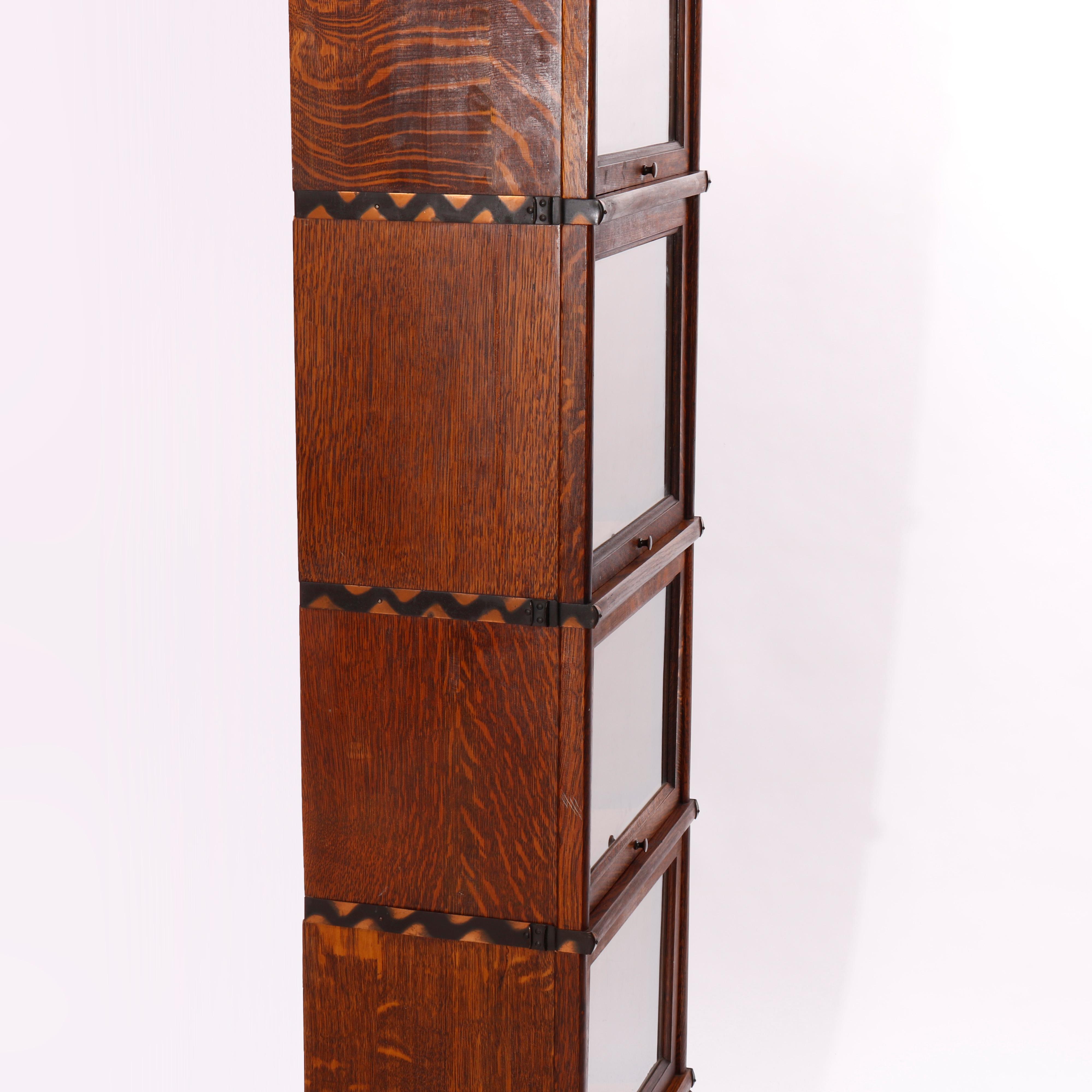 Arts & Crafts Globe Wernicke 'Attr' Diminutive Oak Barrister Bookcase, c1910 6
