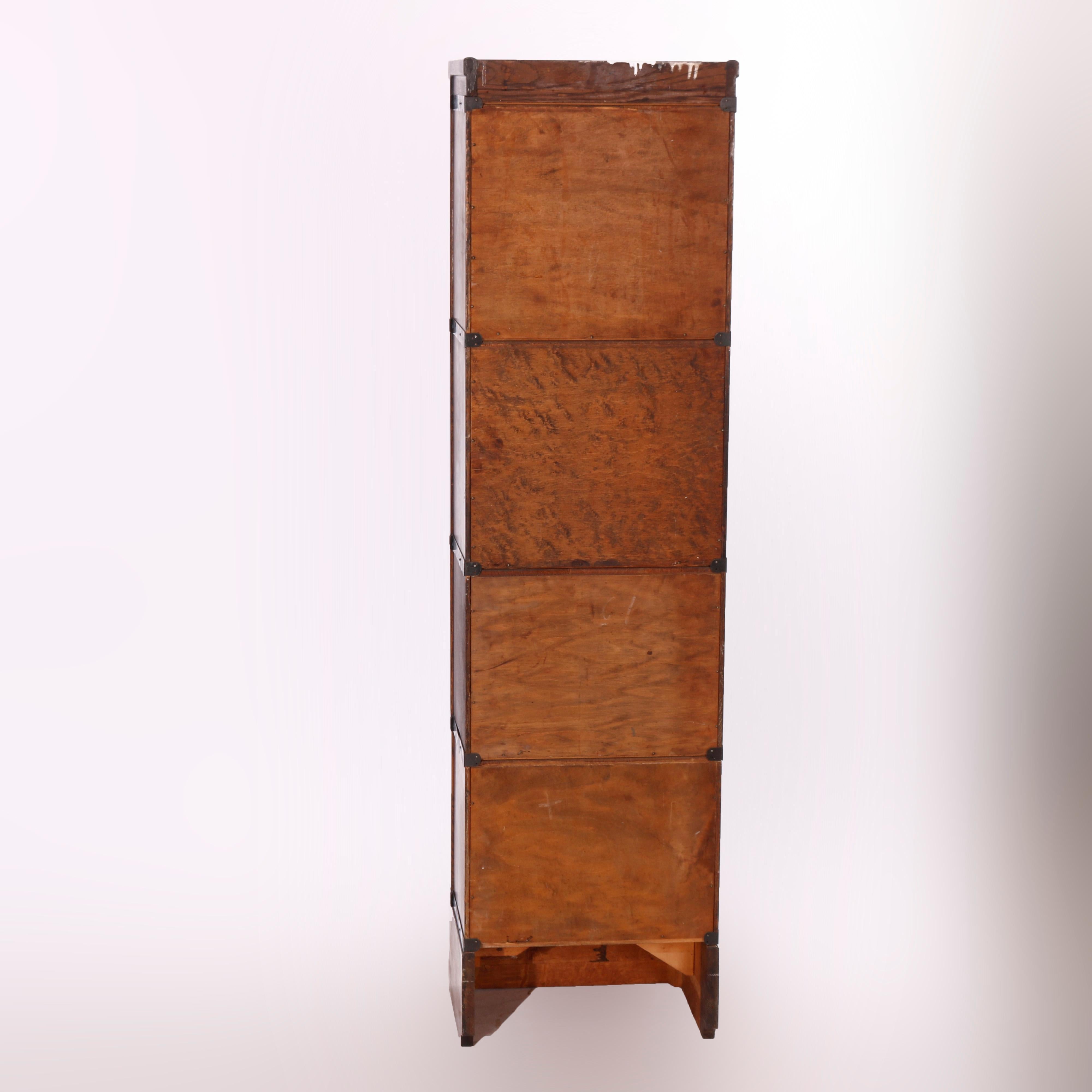 Arts & Crafts Globe Wernicke 'Attr' Diminutive Oak Barrister Bookcase, c1910 8