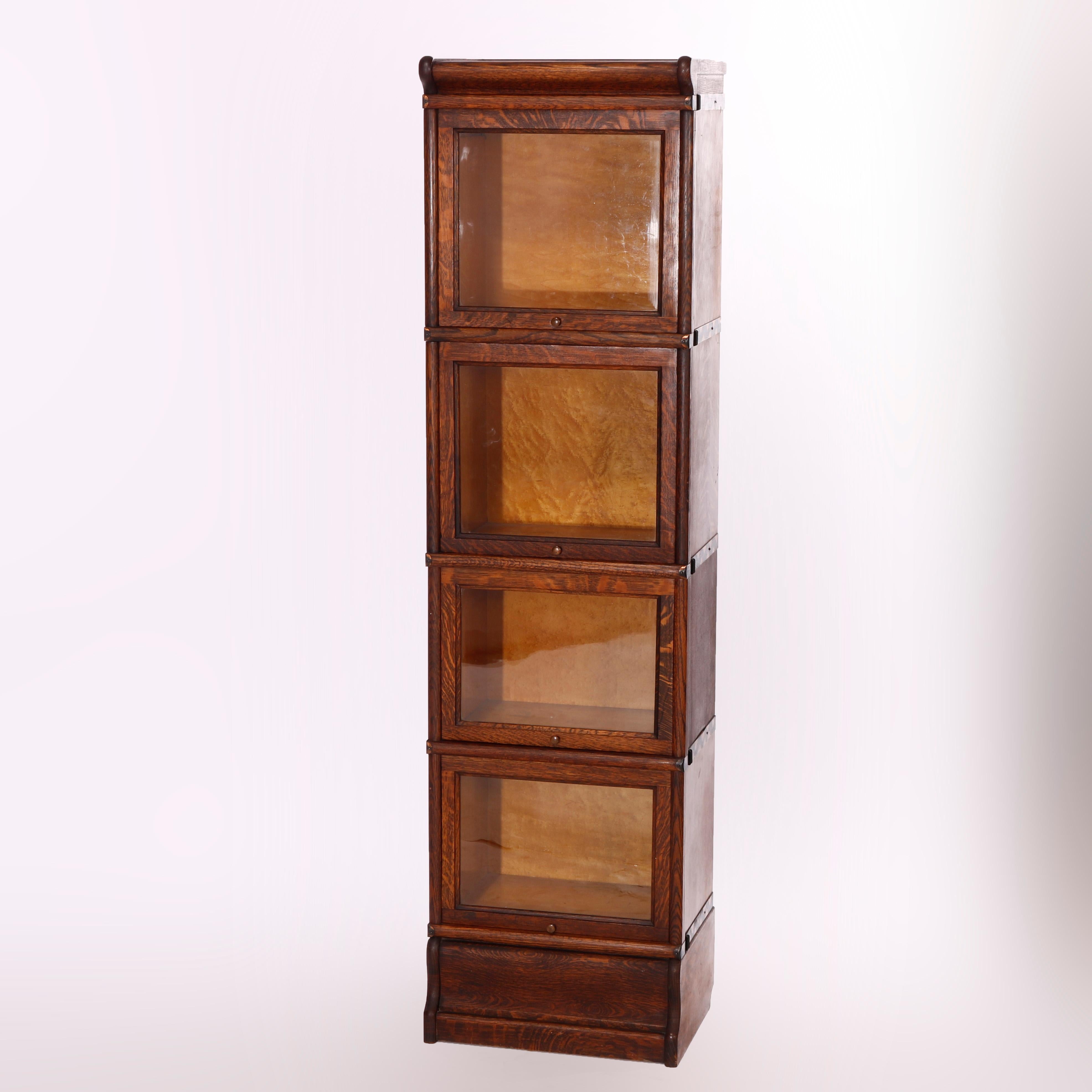 Arts and Crafts Arts & Crafts Globe Wernicke 'Attr' Diminutive Oak Barrister Bookcase, c1910