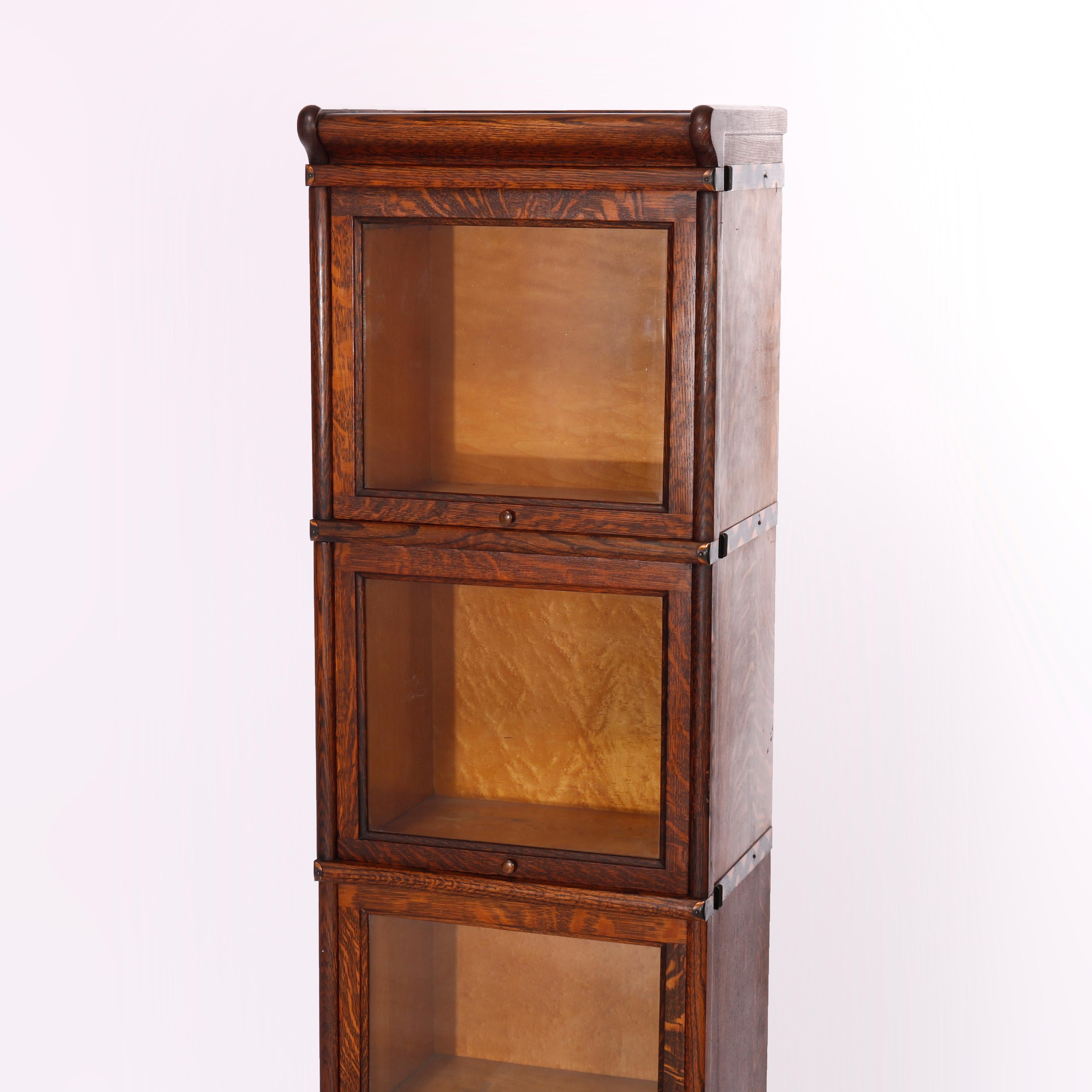 20th Century Arts & Crafts Globe Wernicke 'Attr' Diminutive Oak Barrister Bookcase, c1910