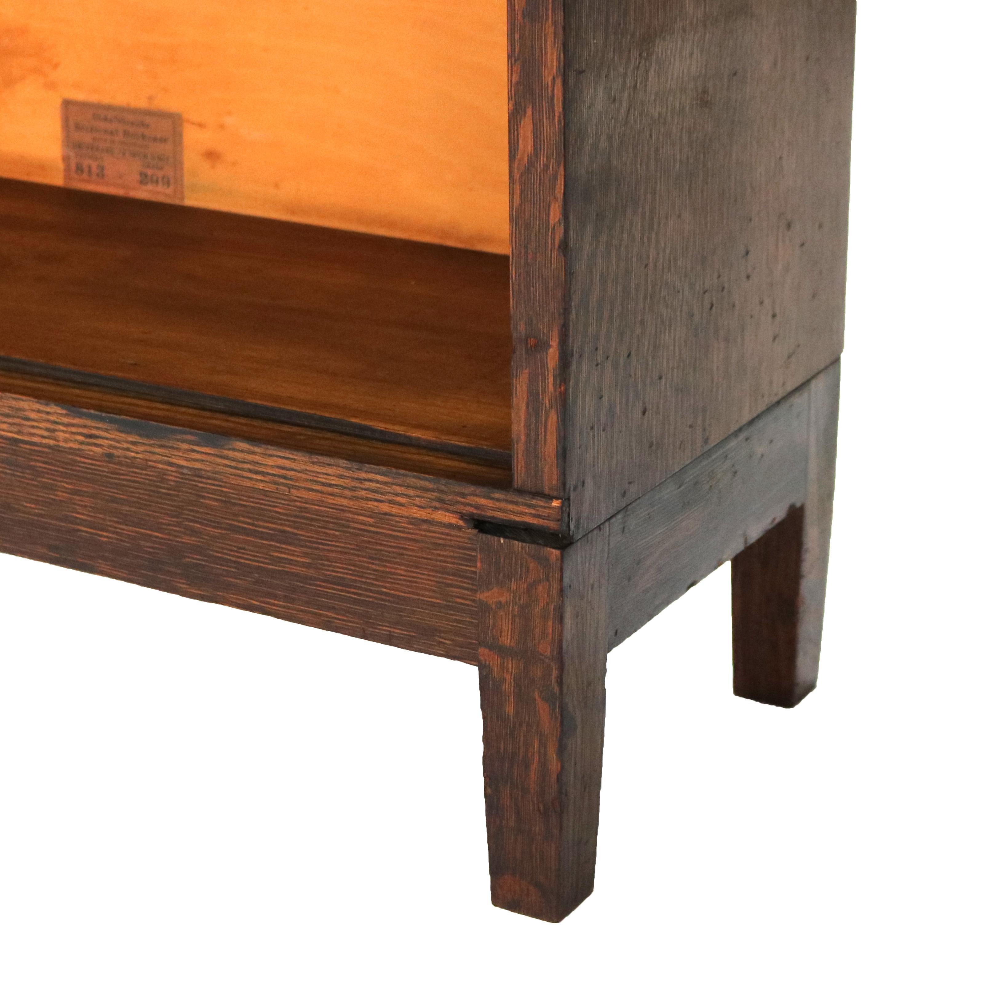 Arts & Crafts Globe Wernicke Mission Oak Five-Stack Barrister Bookcase C1920 2