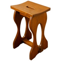 Arts & Crafts Golden Oak Stool