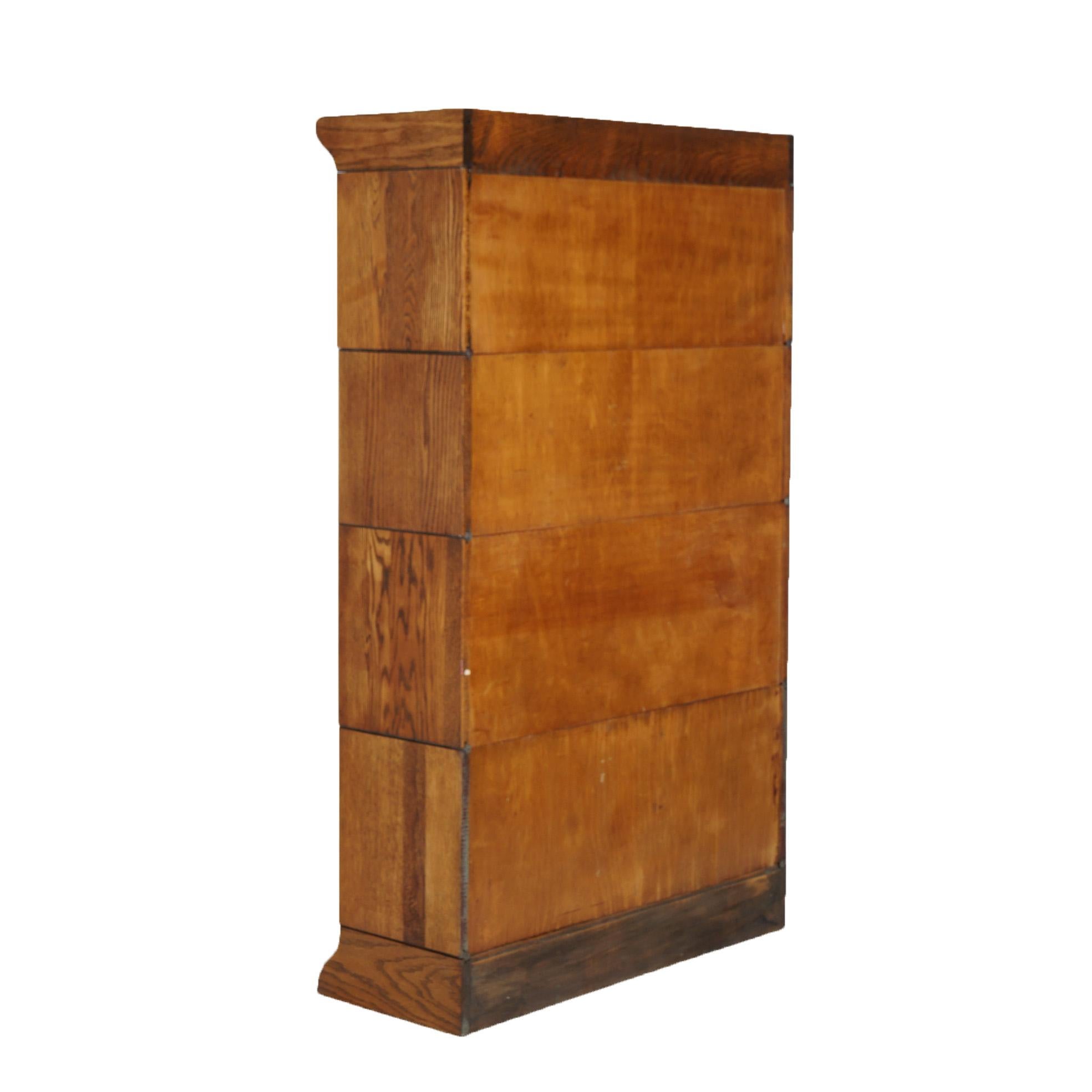 XX secolo Libreria da barrister in Oak GUNN a quattro pile C1910 in vendita