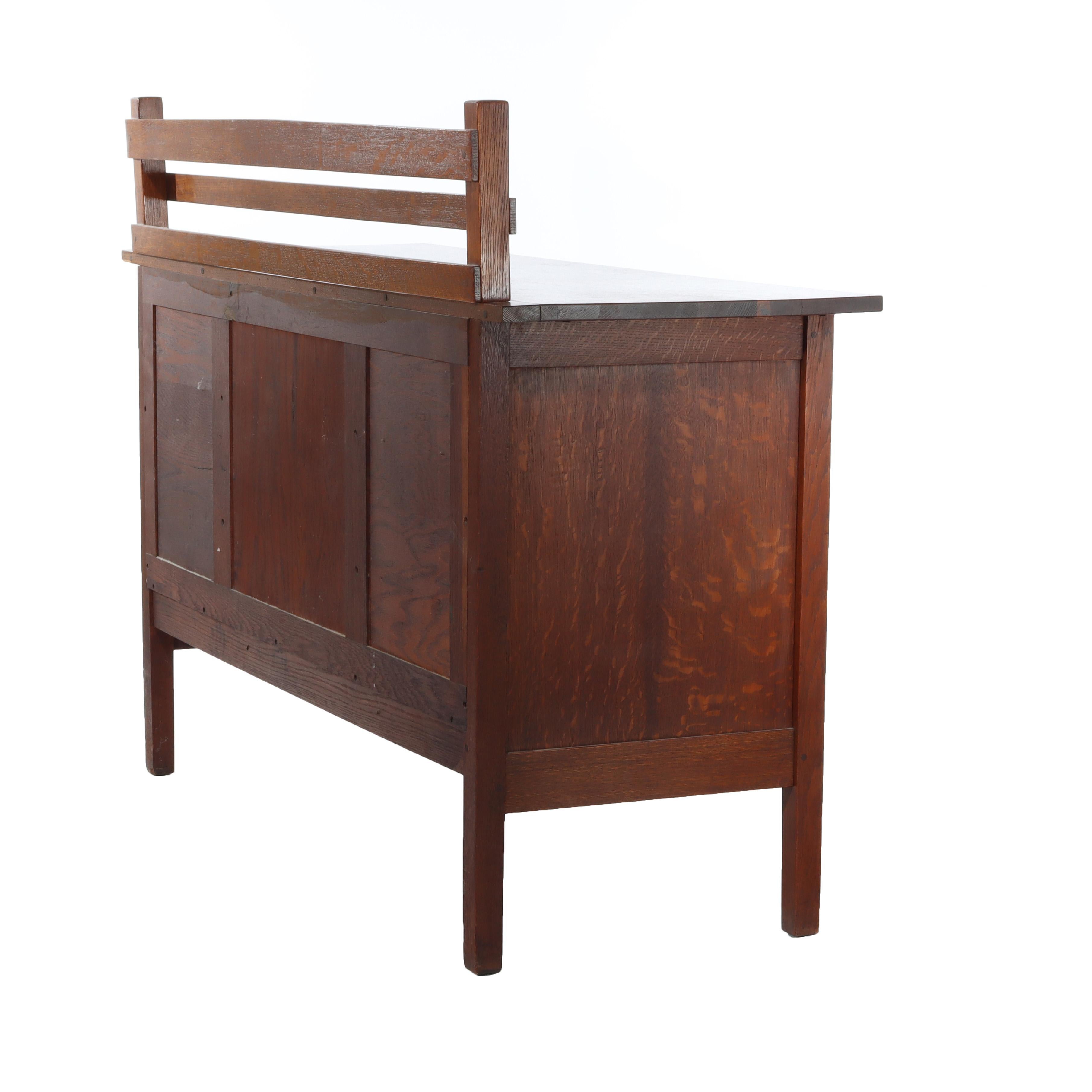 Credenza Arts & Crafts Gustav Stickley in Oak con cerniera a cinghia C1910 in vendita 3