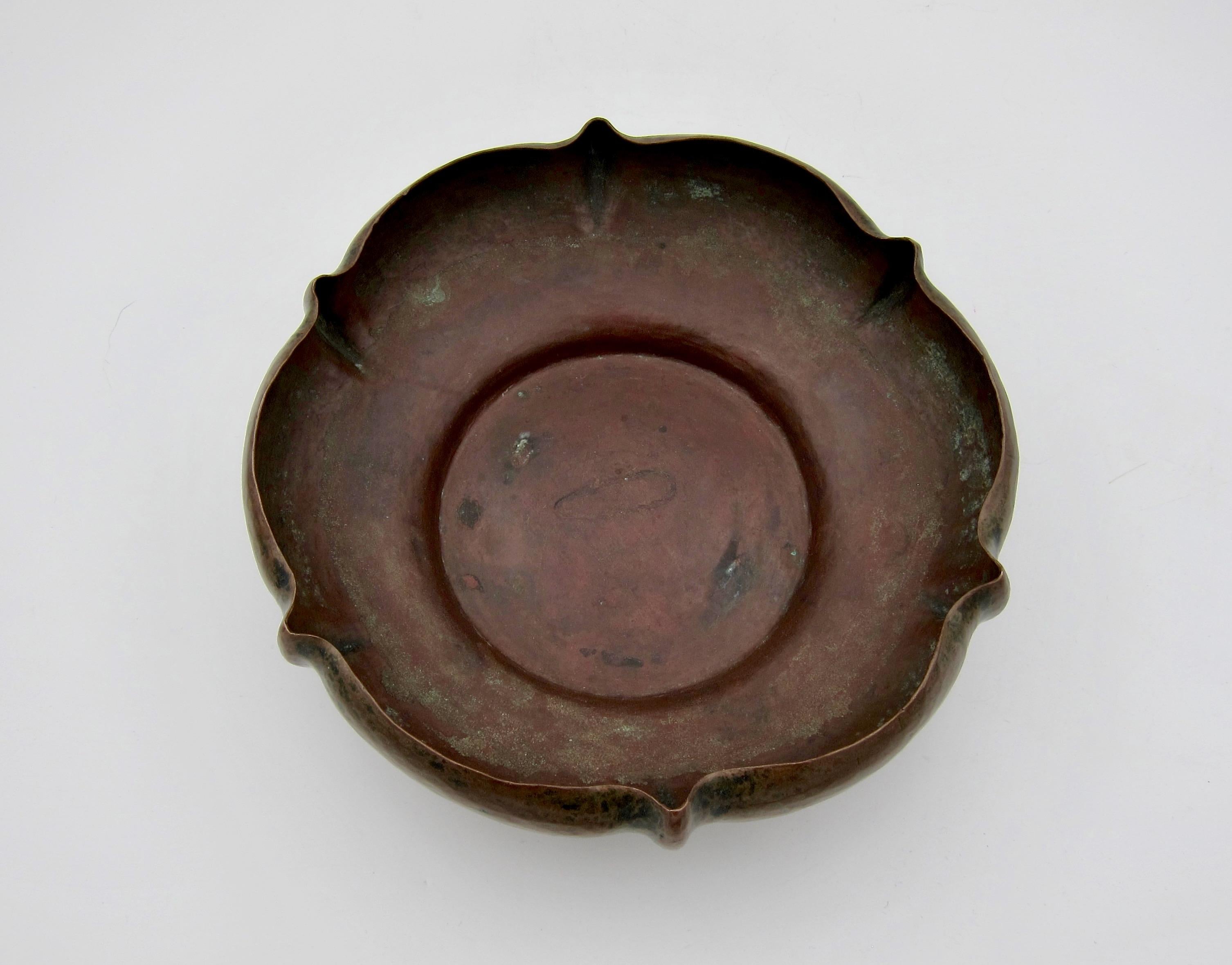 Arts & Crafts Hammered Copper Bowl 1