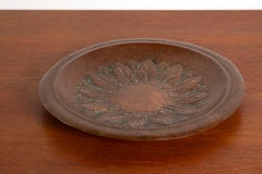 Arts & Crafts Hammered Copper Plate, 1900s England