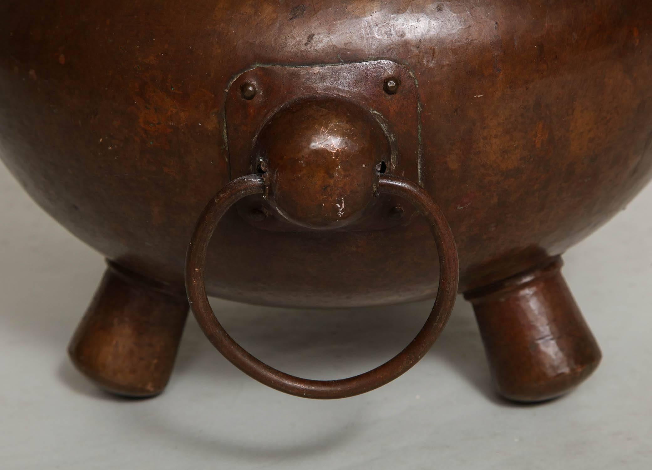 Arts & Crafts Hammered Copper Vessel For Sale 4