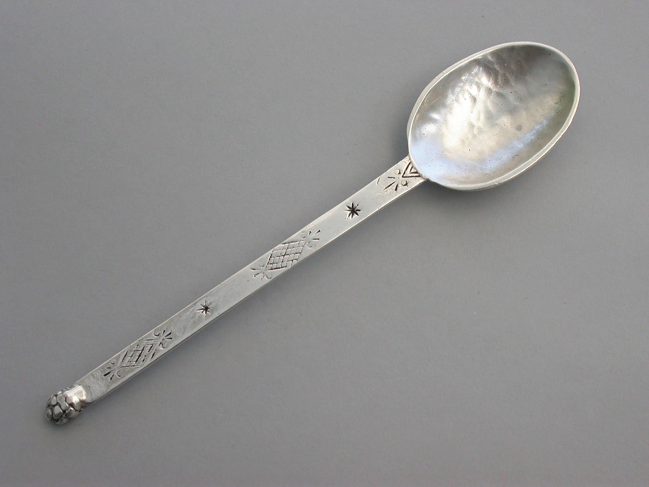 Arts and Crafts Arts & Crafts Hammered Silver Spoon by Francis Harling, London, 1926