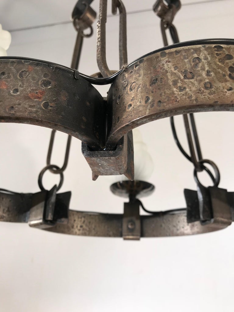 Arts and Crafts HandHammered Wrought Iron Castle or Wine Cellar