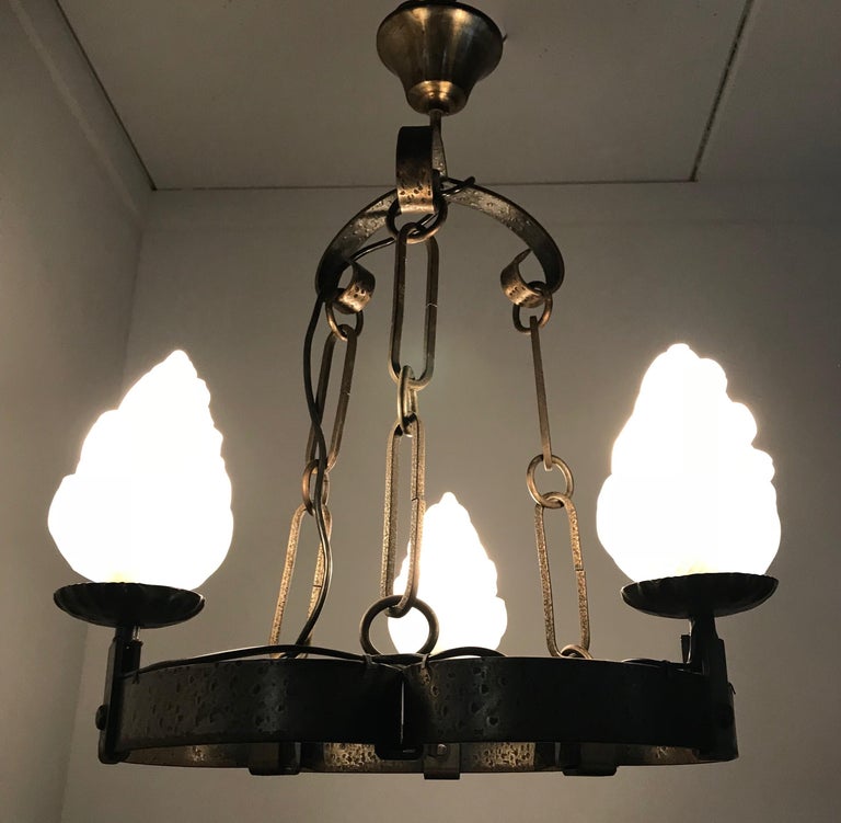 Arts and Crafts HandHammered Wrought Iron Castle or Wine Cellar